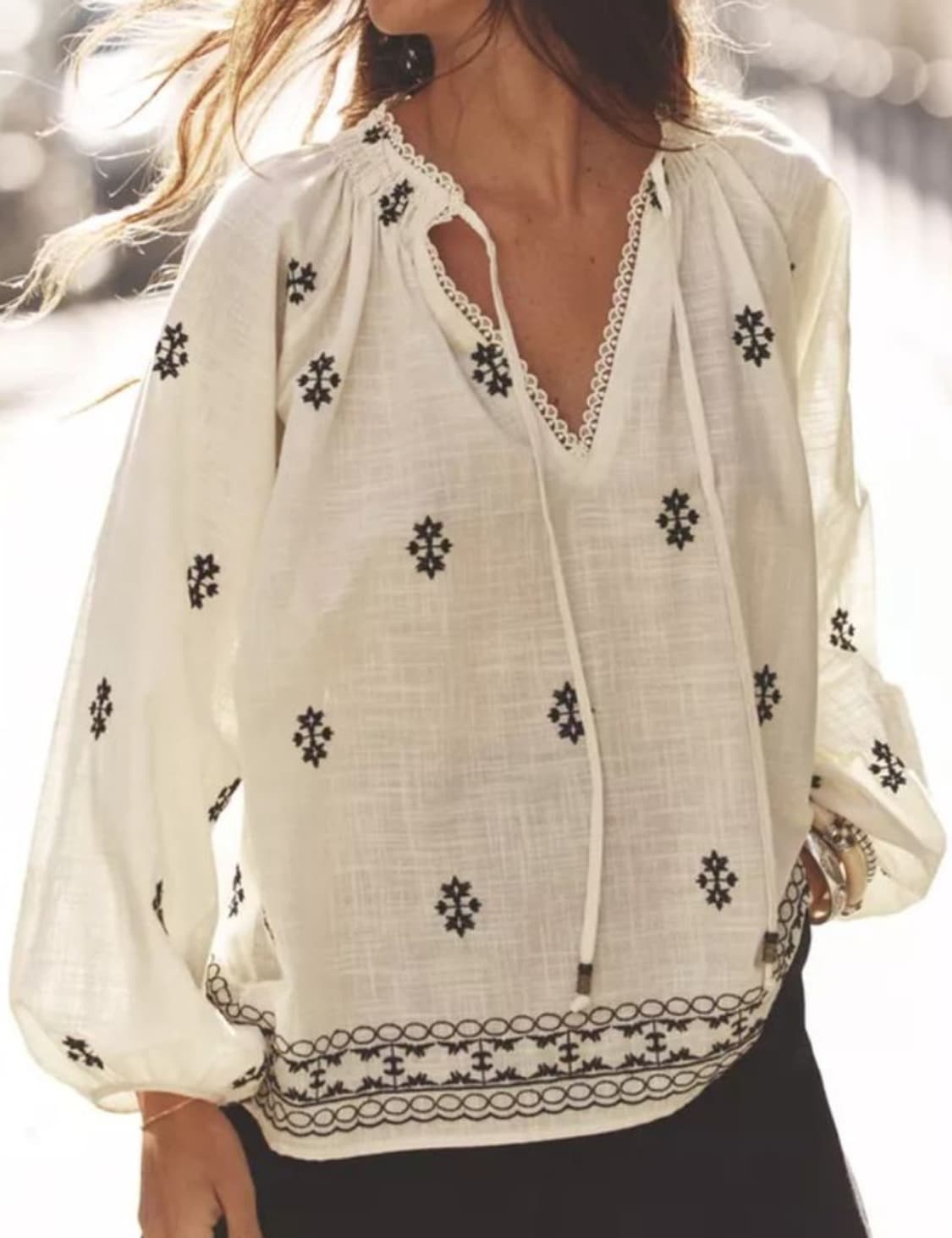 자라 자수 블라우스 상품이미지3