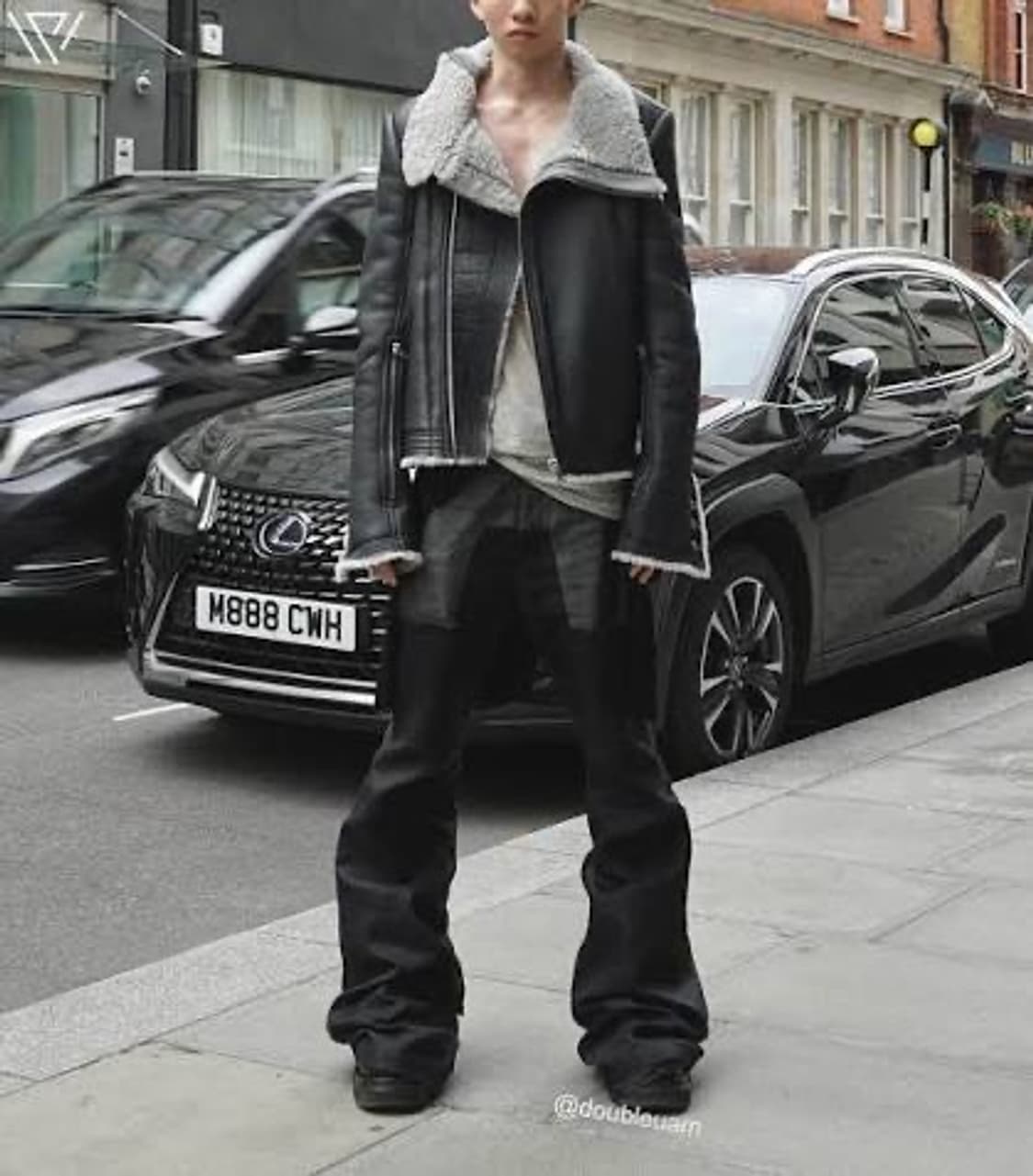 릭오웬스 시어링 자켓 블랙 화이트 54사이즈 상품이미지1