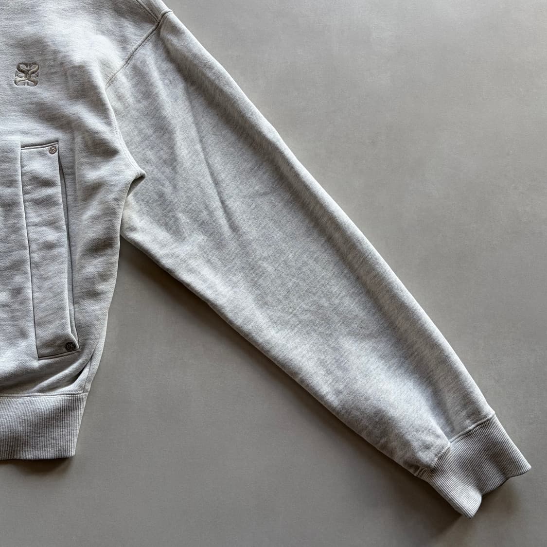 [M]세터 테오 코튼 올 데이 후드 집업 멜란지 아이보리 상품이미지5