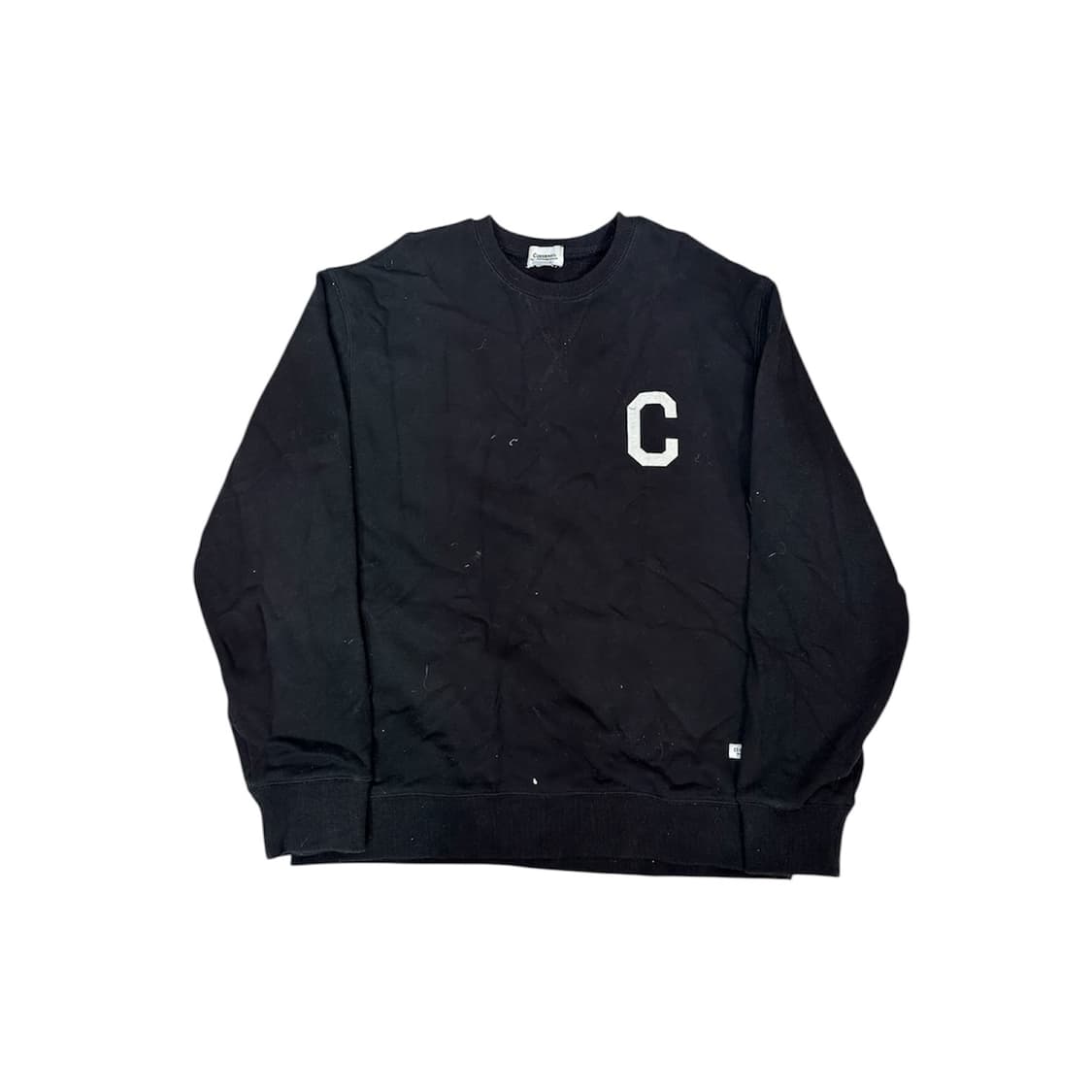 커버낫 C 로고 블랙 오버핏 맨투맨 XL 상품이미지5