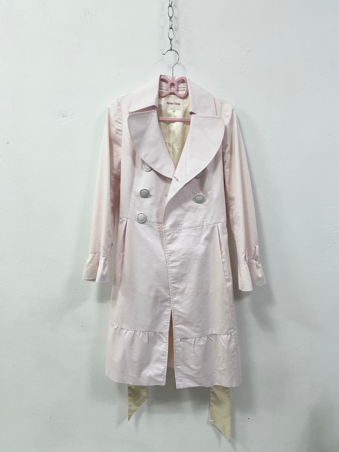 [PINKY GIRLS] 로걀 핑크 트렌치코트 상품이미지2
