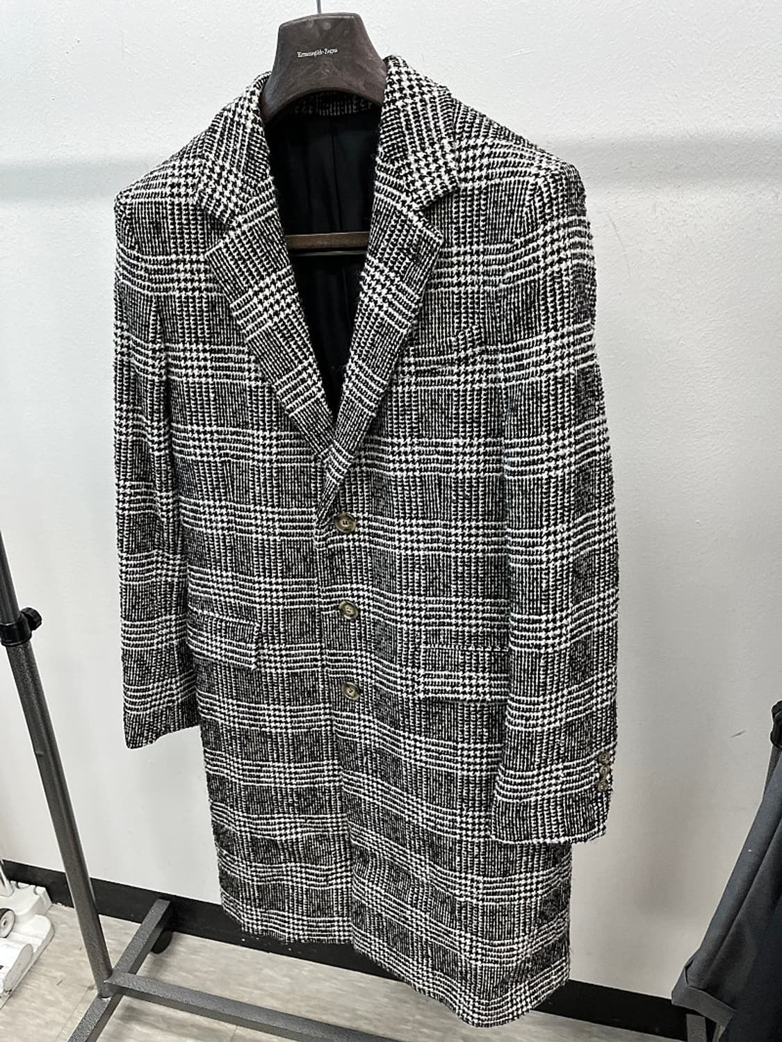 95-100) 아미 14fw 컬렉션 글렌체크 코트 상품이미지1