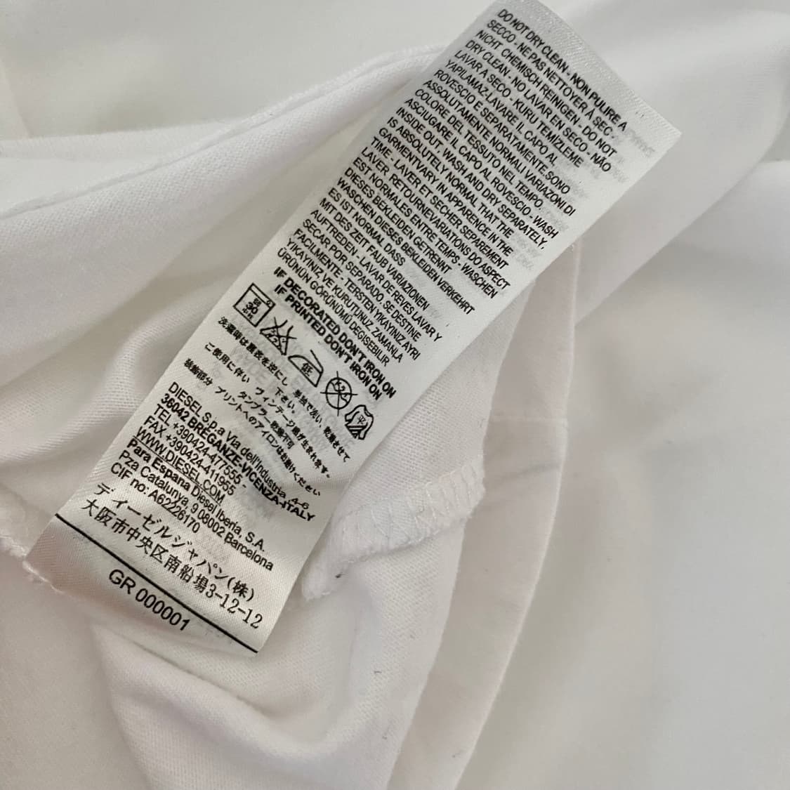 S ) 디젤반팔티 디젤프린팅반팔 A0108 상품이미지8