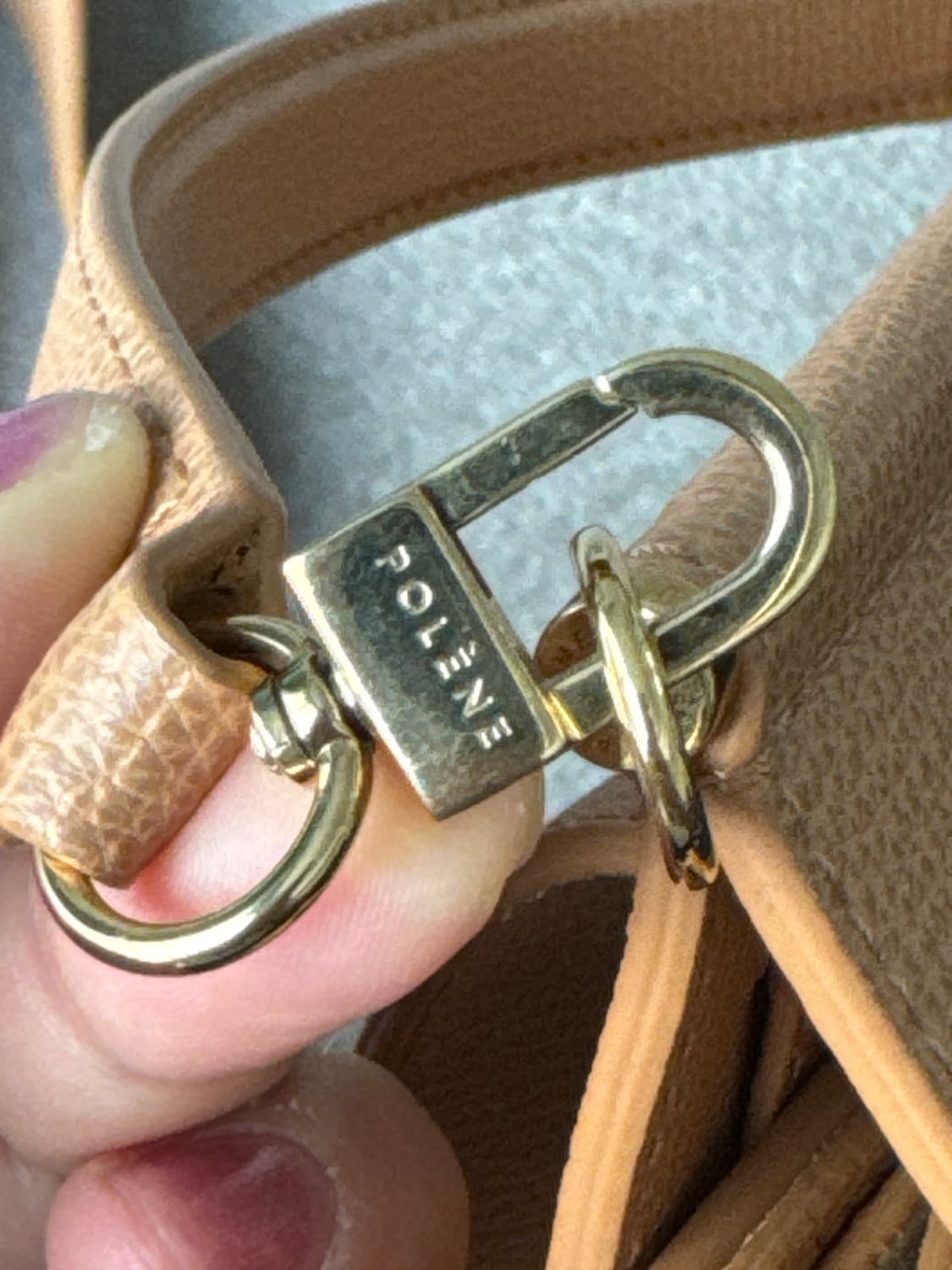 Polene 누메로 셉트 텍스쳐드 카멜 컬러 크로스백 상품이미지8