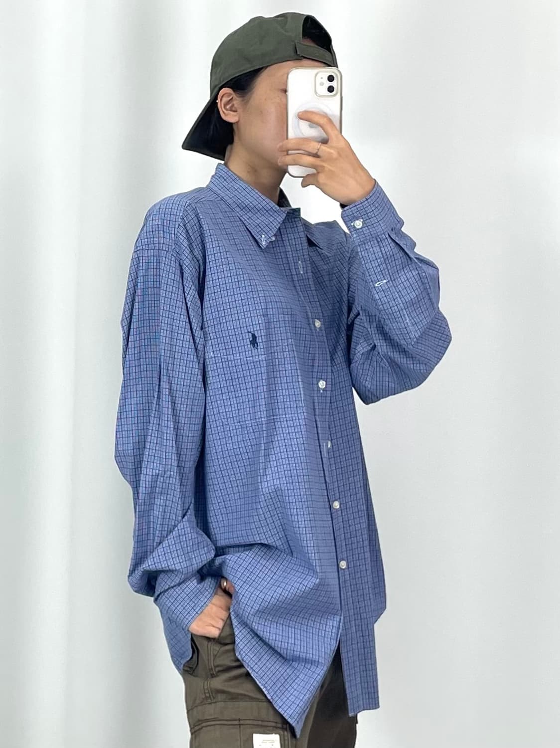  [3XL]POLO 블랙 잔체크 긴팔 셔츠  상품이미지1