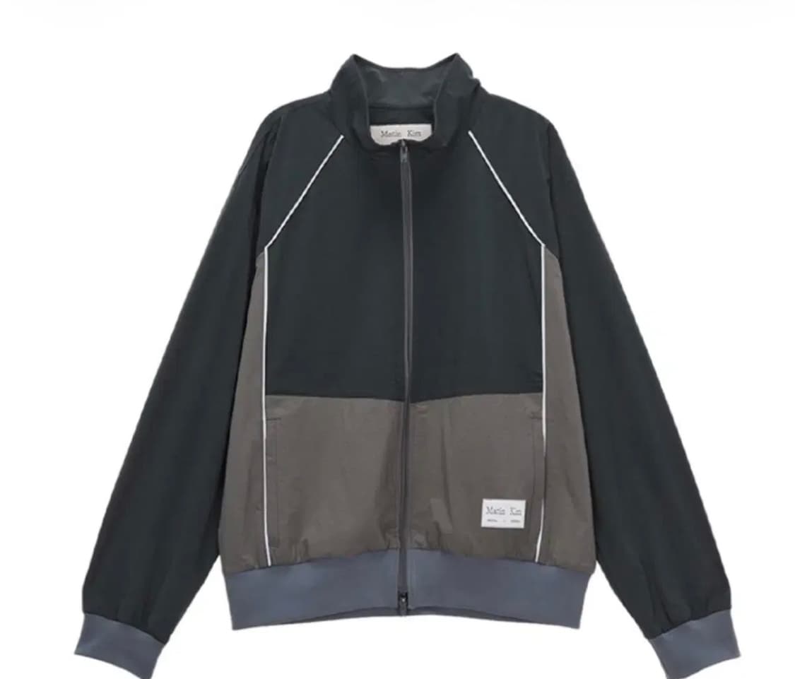(W) 마뗑킴 파이핑 트랙 점퍼 다크 그린 상품이미지1