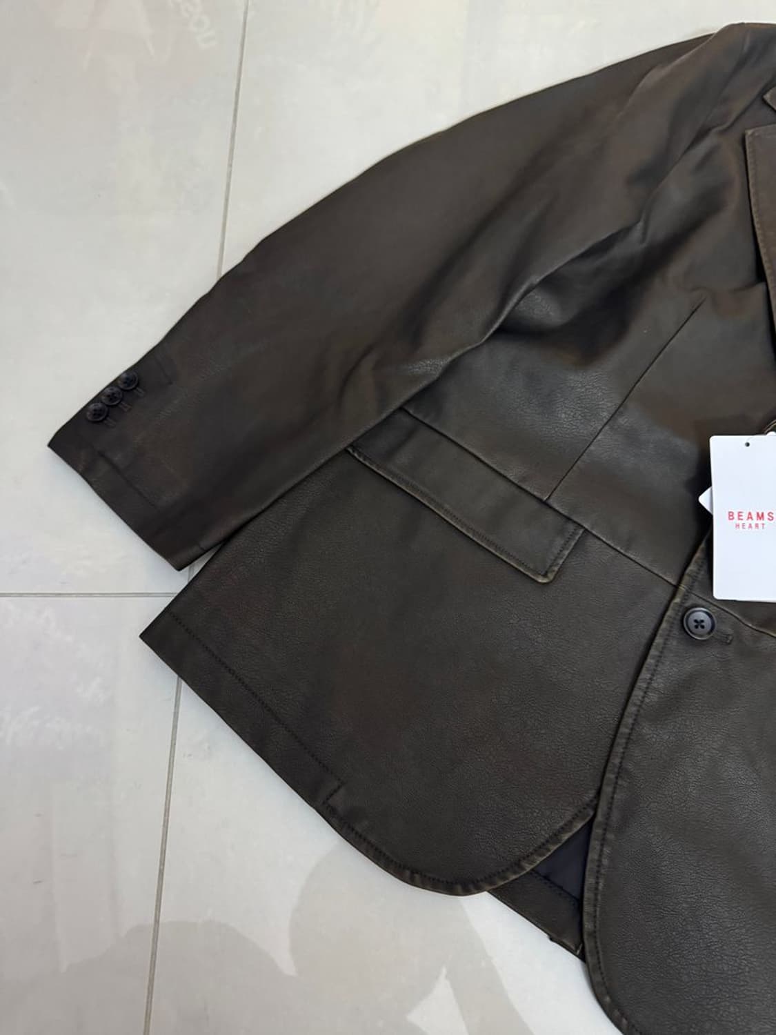 FAKE LEATHER JACKET 페이크레더 자켓 상품이미지3