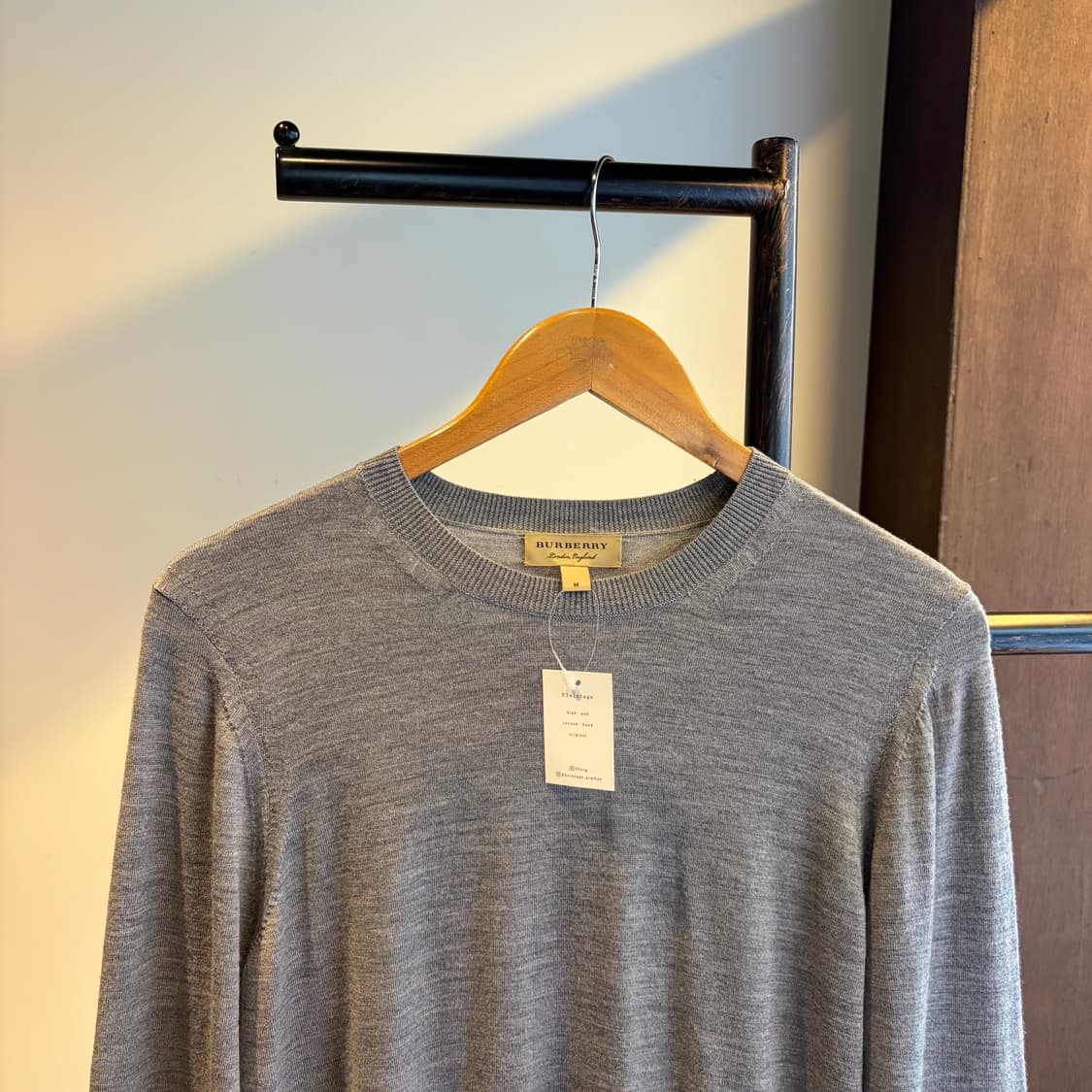 15685 -버버리 엘보 패치 울 니트 (울 100%) 상품이미지1