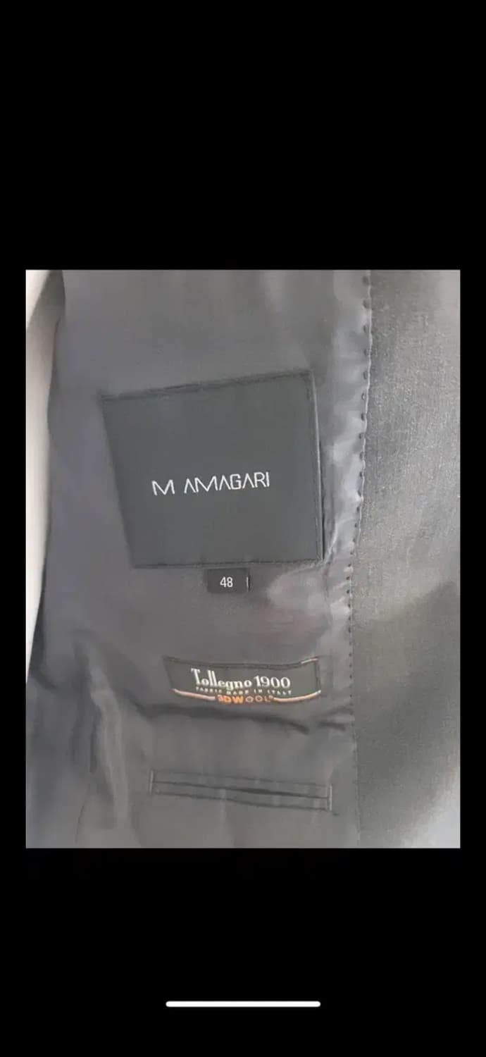 마마가리 3D WOOL 똘레뇨 정장 셋업 차콜 48/34 상품이미지2