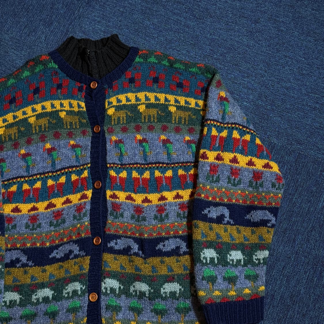 빈티지 패턴 니트 가디건 상품이미지2