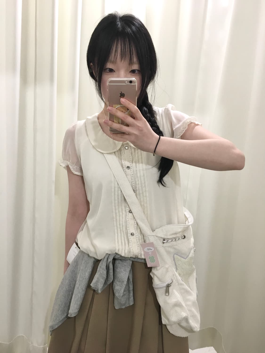 Round-collar lace blouse 상품이미지1