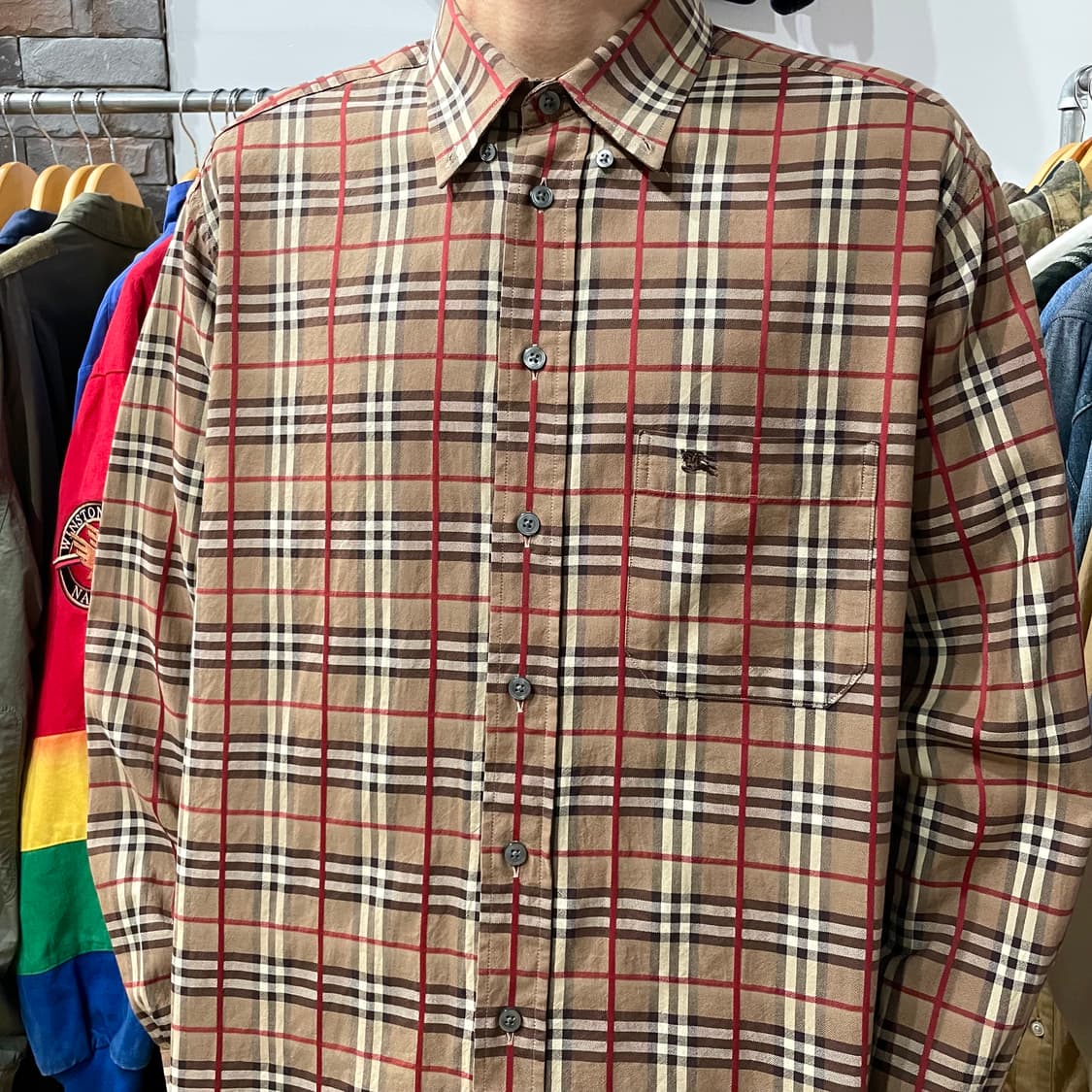 Burberry 버버리 노바체크 기마로고 셔츠 상품이미지4