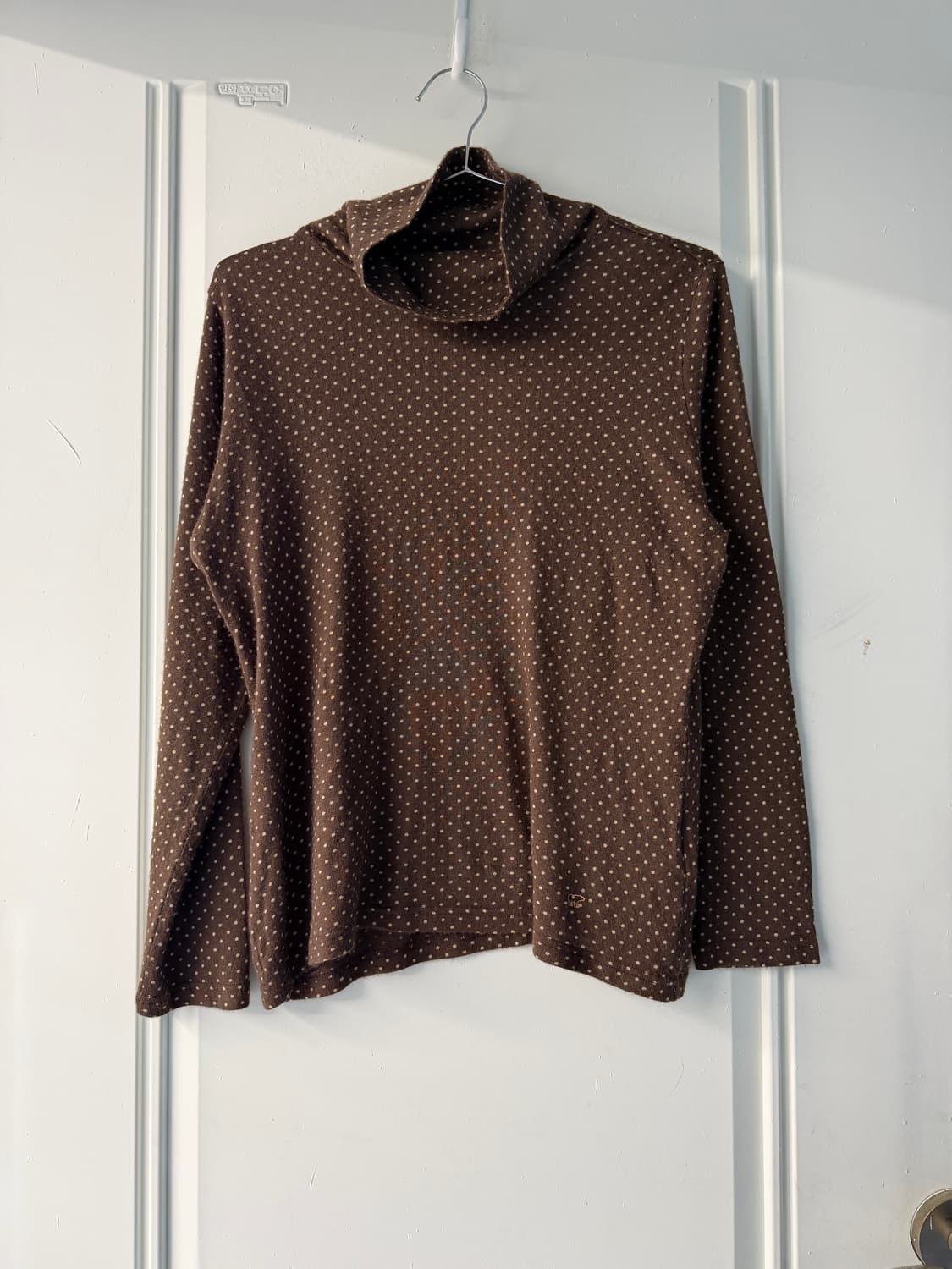 일본빈티지 골든베어 브라운 도트 터틀넥 상품이미지5