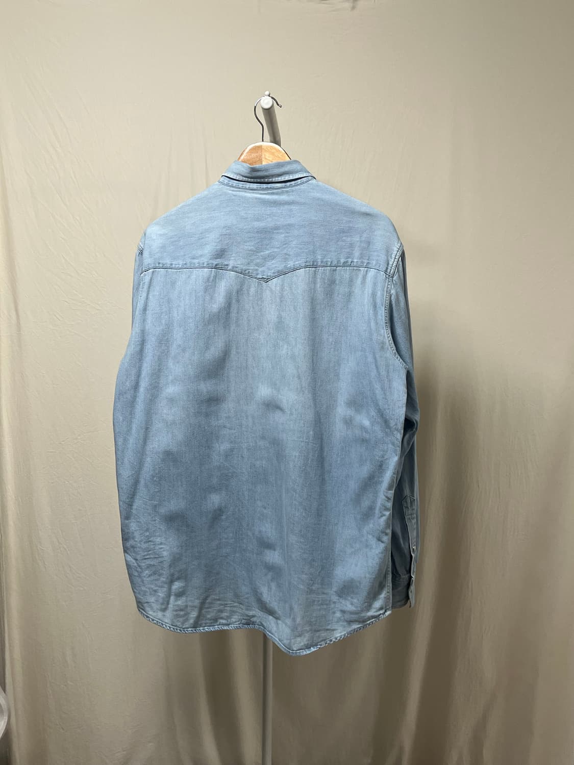 Auralee 23ss 셀비지 슈퍼 라이트 데님 셔츠 상품이미지4