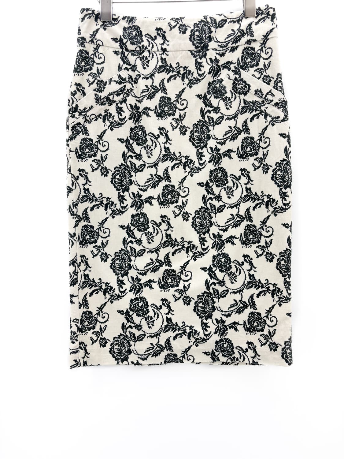 빈티지 이캇 플라워 미디 스커트 상품이미지3