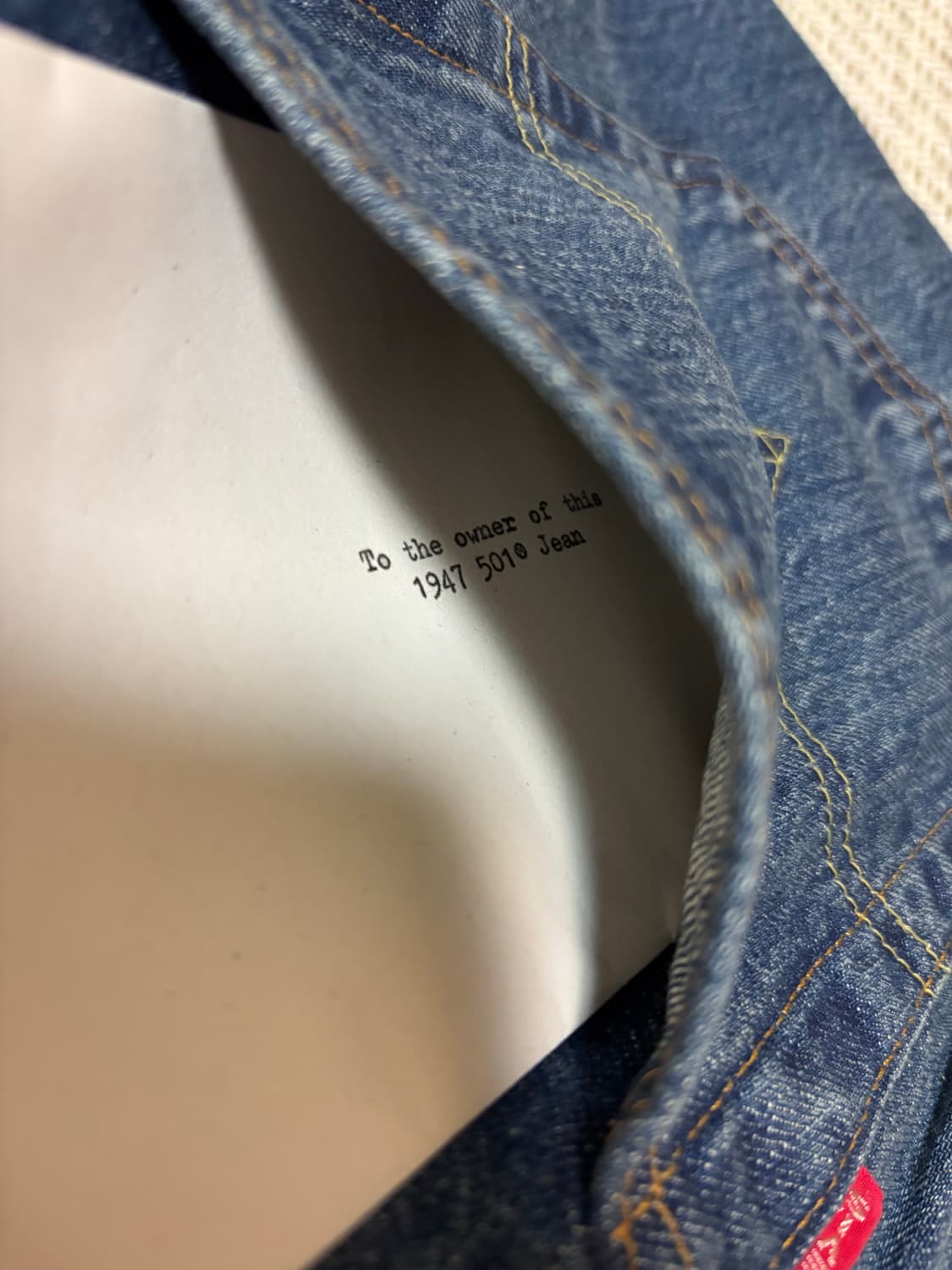 [30X32] 리바이스 LVC 1947 501XX 셀비지 데님 진 상품이미지3