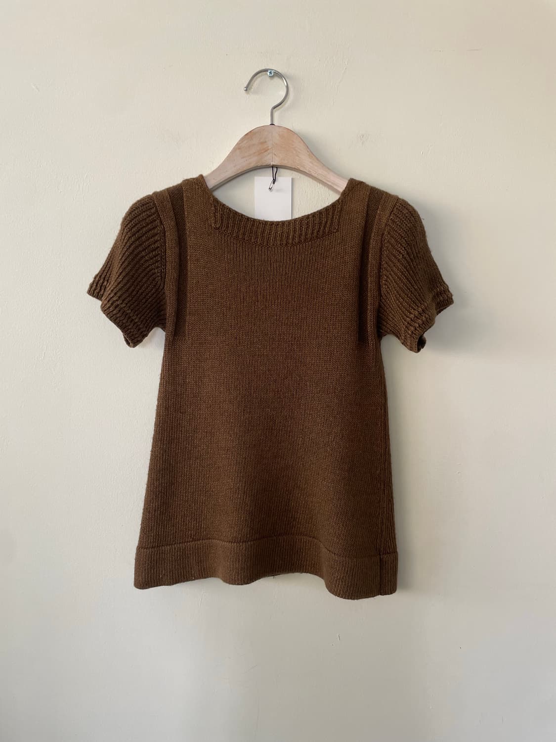 vintage wool blended short sleeve knit 상품이미지2