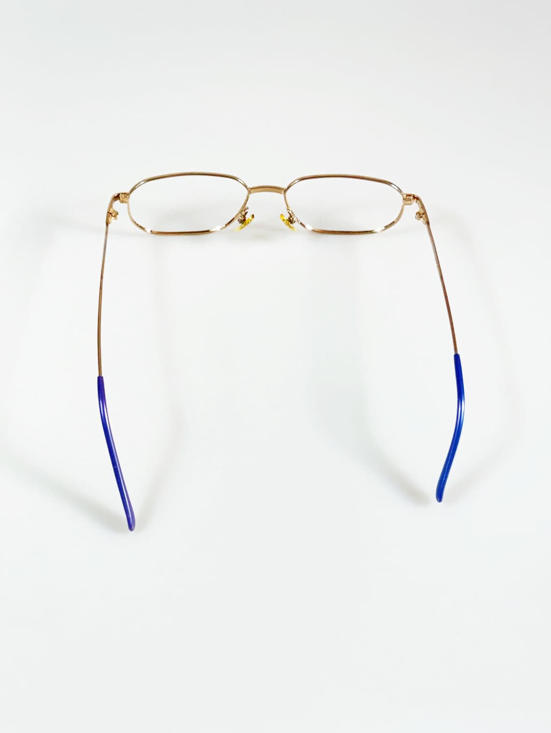 90s JENOBIA 골드 메탈 슬림 스퀘어 빈티지 안경 상품이미지5