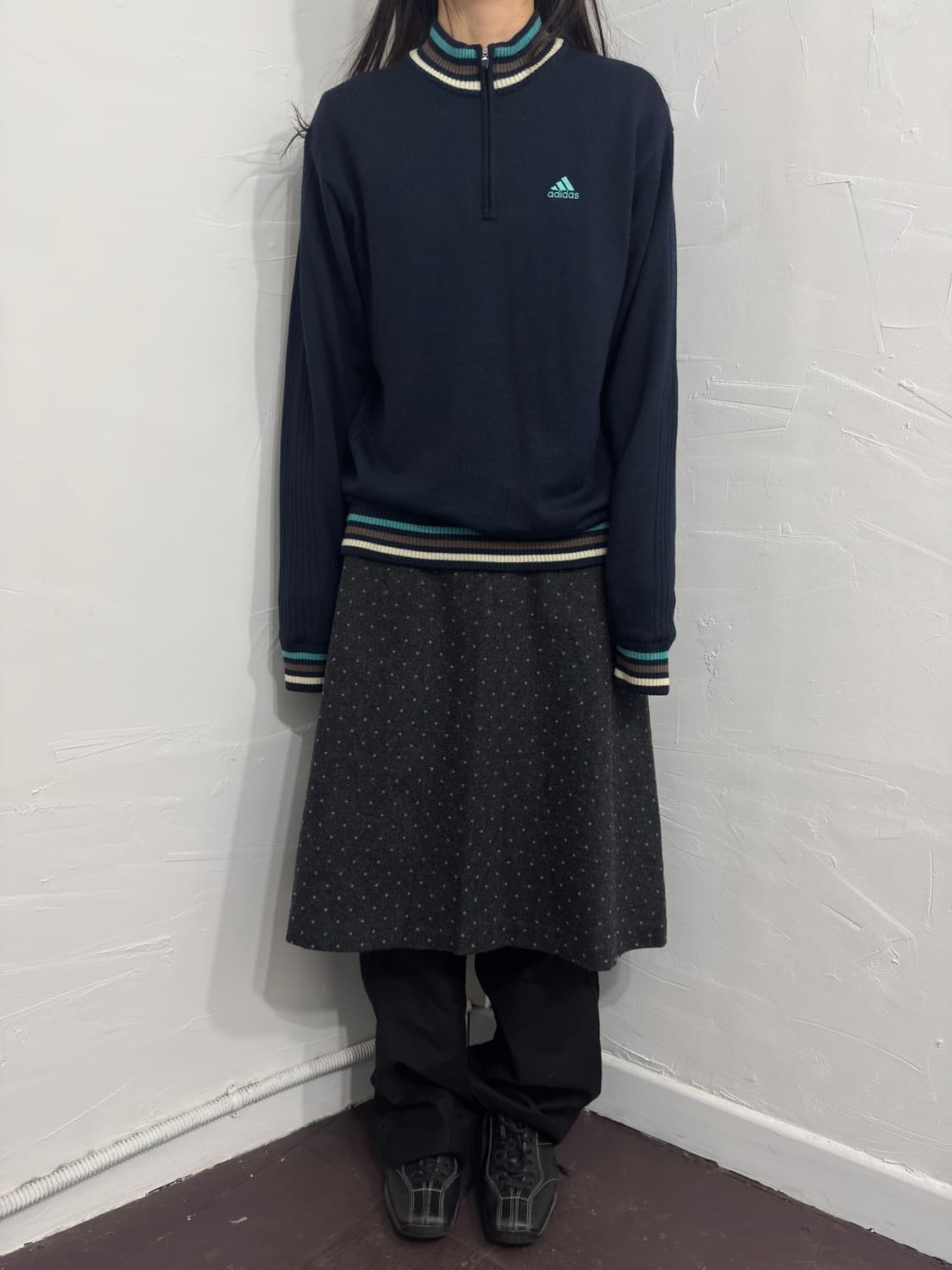 south to south dot wool skirt 상품이미지2