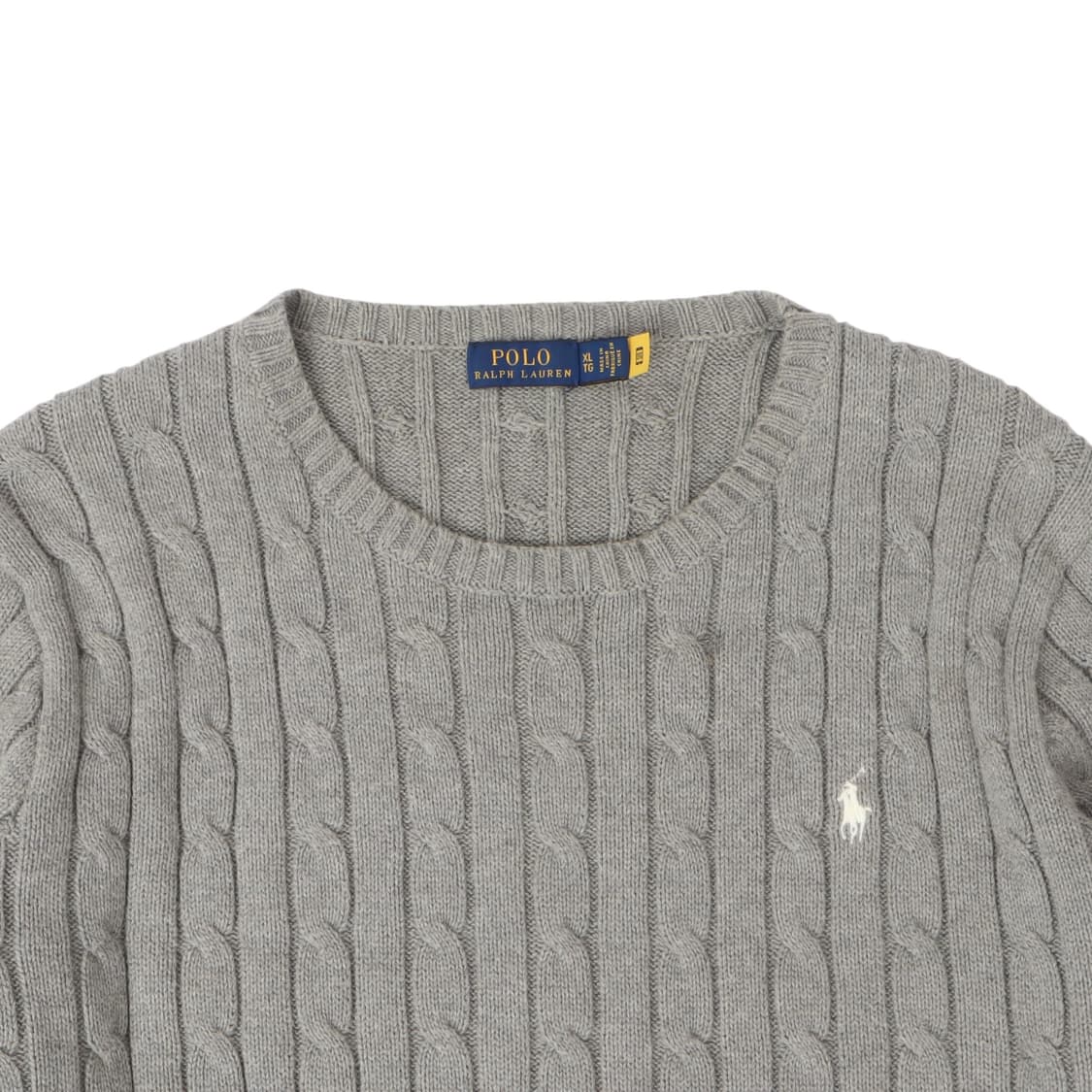 폴로 랄프로렌 QR 그레이 라운드 케이블 니트 상품이미지2