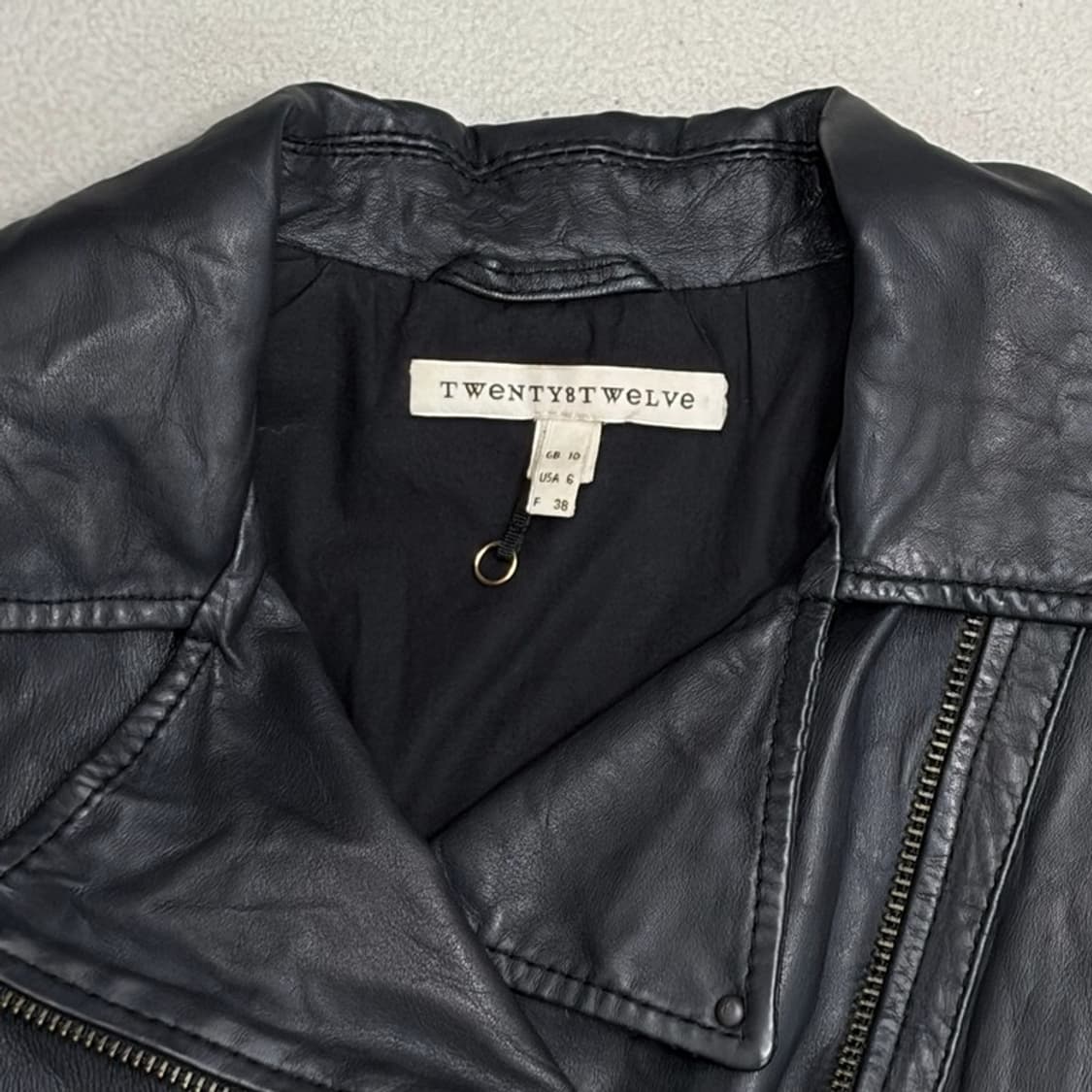 Twenty & Twelve 100% 램스킨 크롭 가죽 자켓 38 상품이미지3