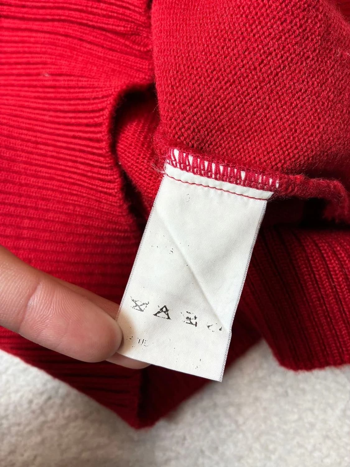 르콘도 90's 소가죽 배색 하프 집 울 스웨터 PN6450    상품이미지8