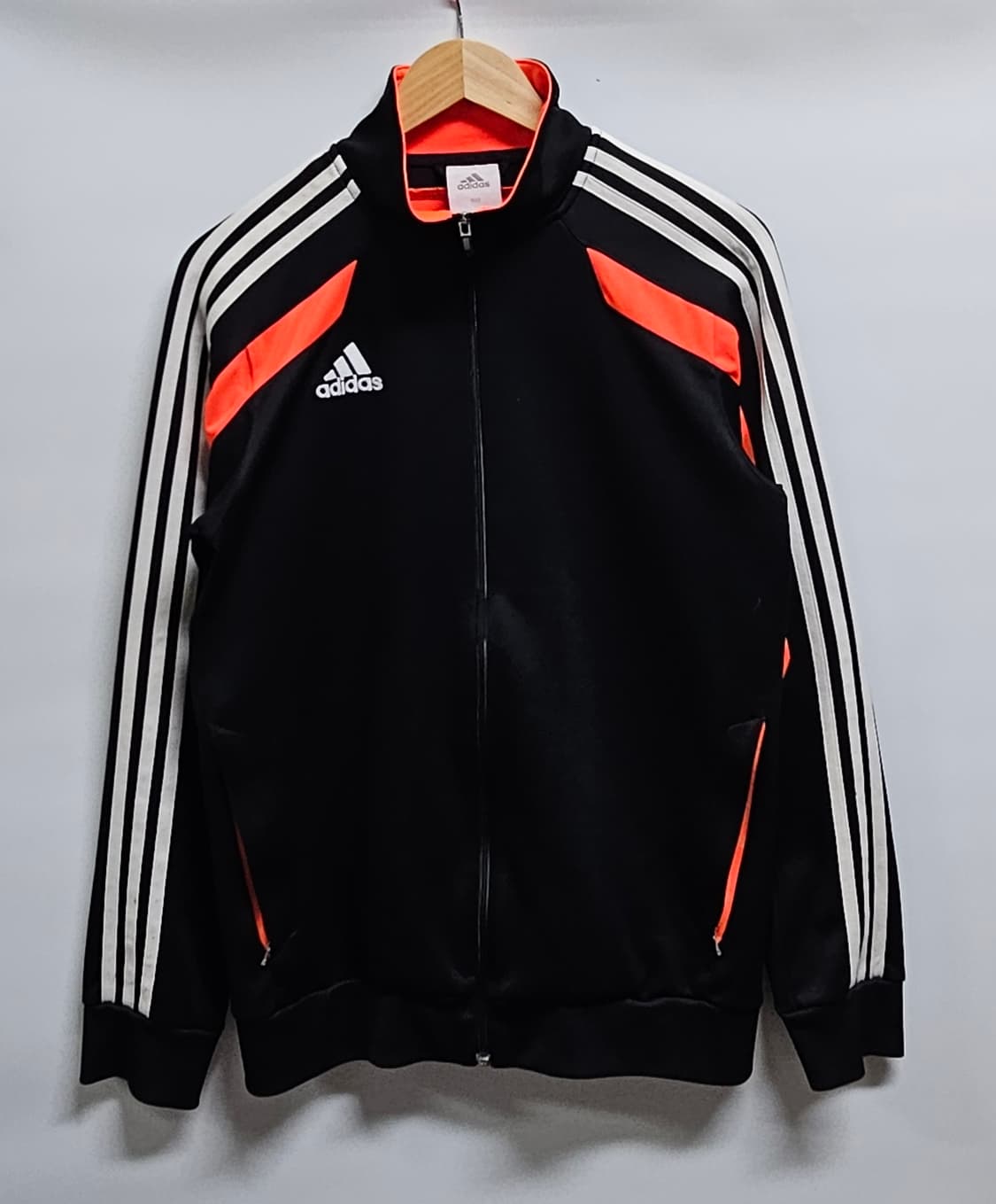 아디다스 삼선 트랙탑져지 블랙 오렌지 100 상품이미지1