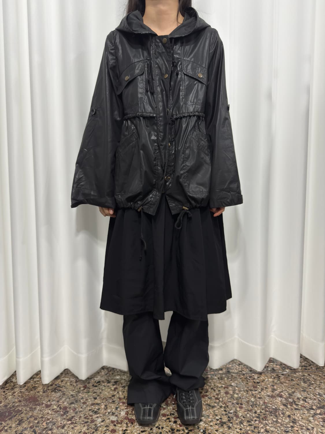 caprine hood button jacket 상품이미지2