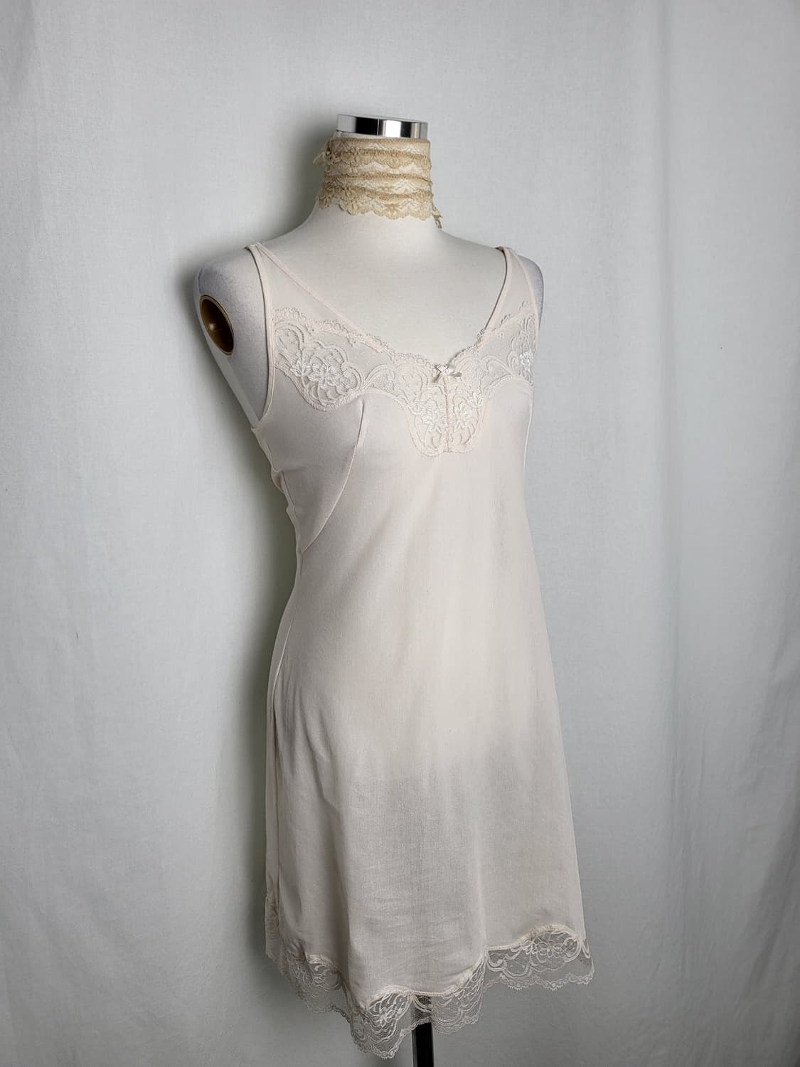 빈티지 베이지 슬립 원피스 상품이미지3