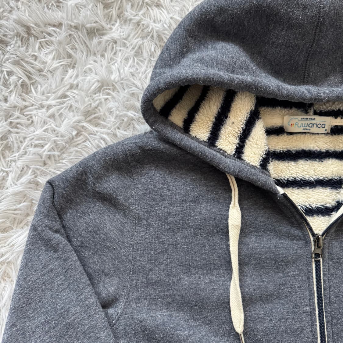 FUWARICA 일본빈티지 노드 기모 후드집업 빈티지후드집업 M 38 상품이미지1