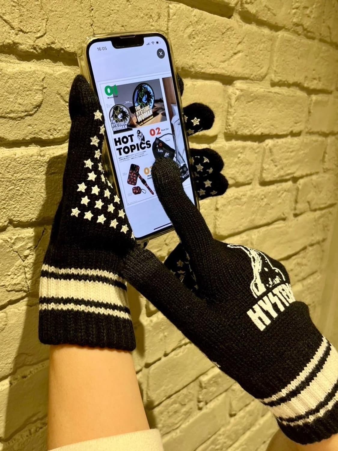 [남여공용/미개봉새상품] 히스테릭글래머 스웨터 니팅 장갑 상품이미지1