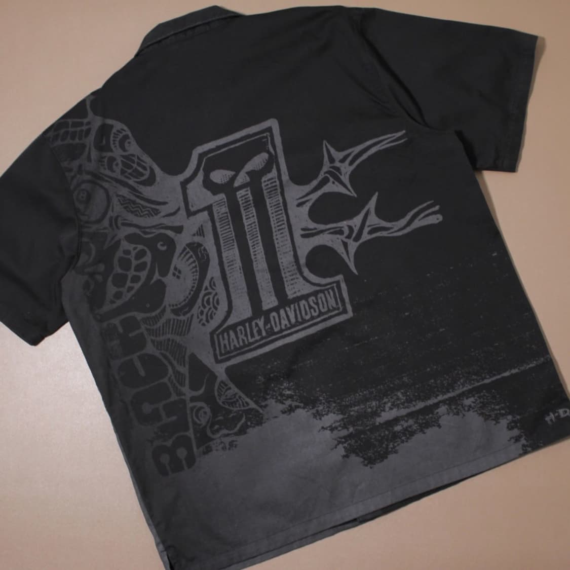 Harley-Davidson 할리 데이비슨 백 그래픽 워크 셔츠  상품이미지2