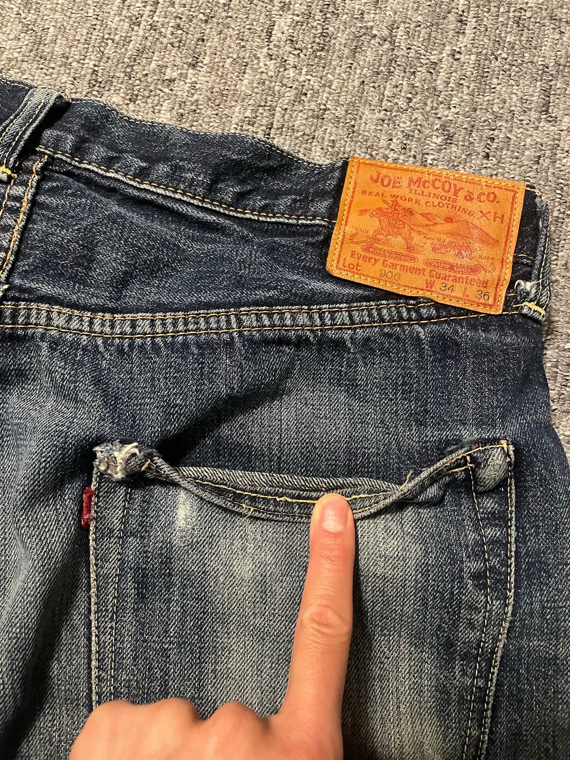 조맥코이 셀비지 데님 팬츠 lot.906 [34] 상품이미지4