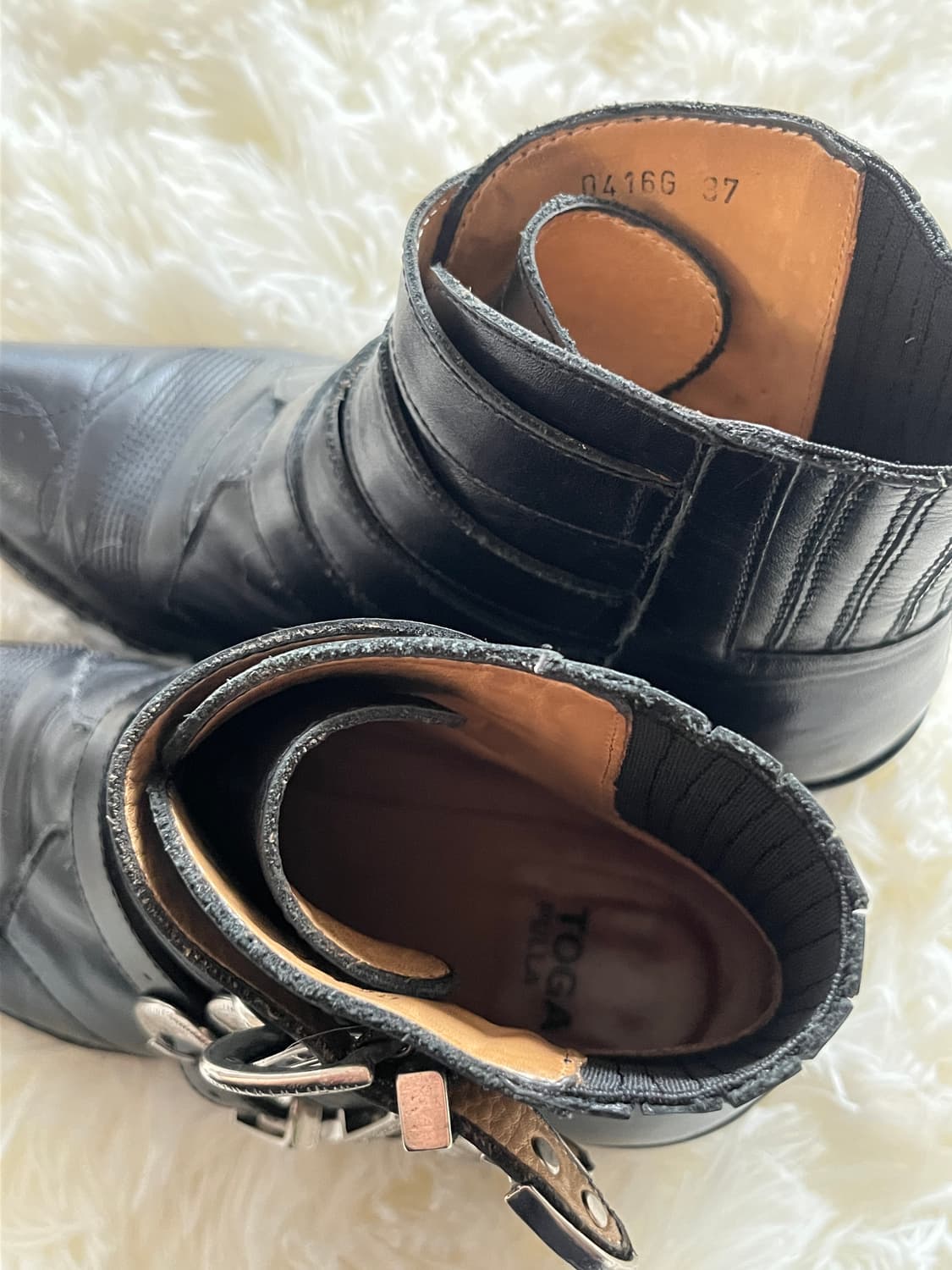 토가 풀라 카우보이 웨스턴 레더 앵클 부츠 (37) 상품이미지7