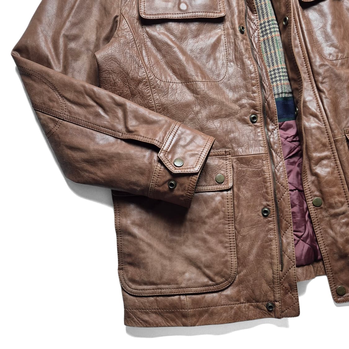 [L] 헨리코튼 염소가죽 필드자켓 상품이미지4