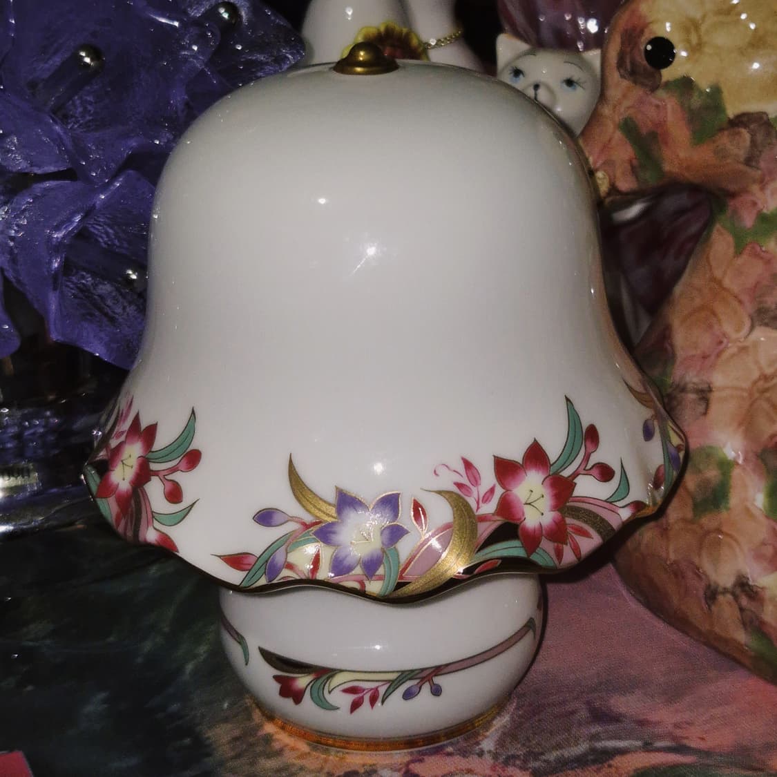 80s 플로랄 머쉬룸 포셀린 탁상 램프 상품이미지9