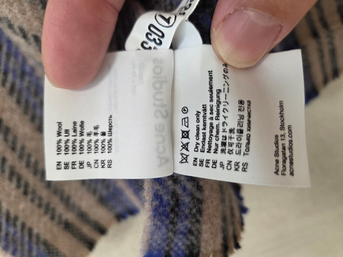 아크네 스튜디오 캐시어(Cassiar) 체크 머플러 스카프 상품이미지4