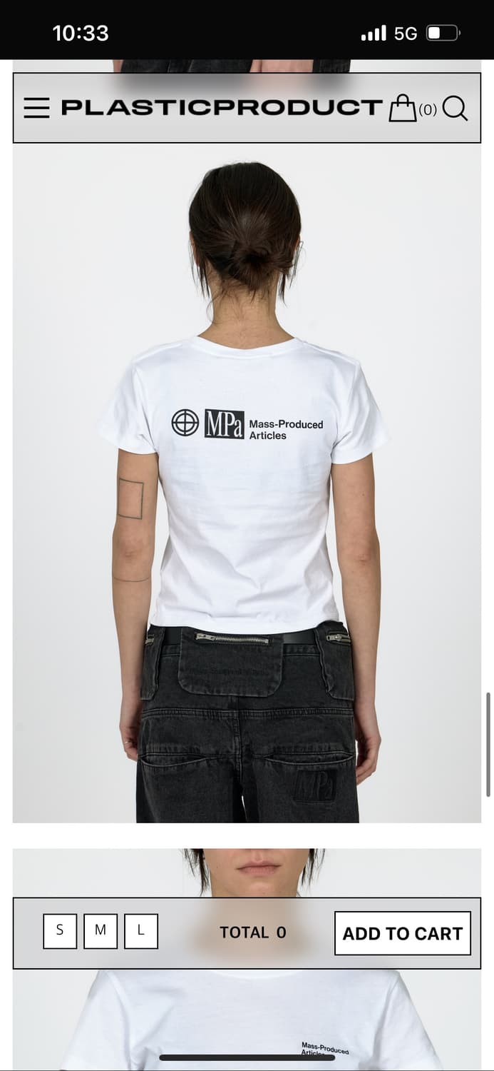 플라스틱프로덕트 반팔 사이즈 교환 상품이미지1