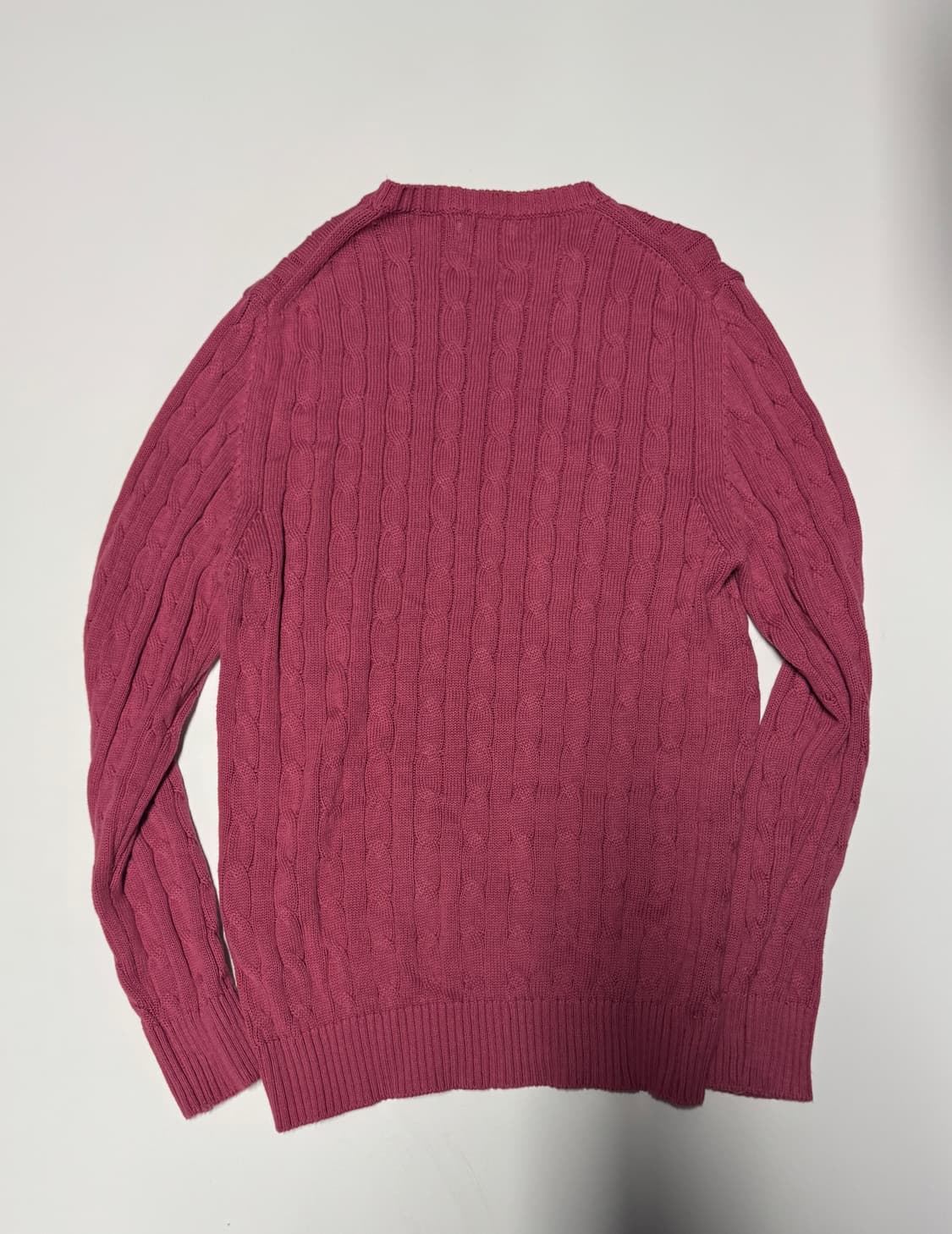 폴로 랄프로렌 신형 케이블 코튼 니트 L 핑크 상품이미지2
