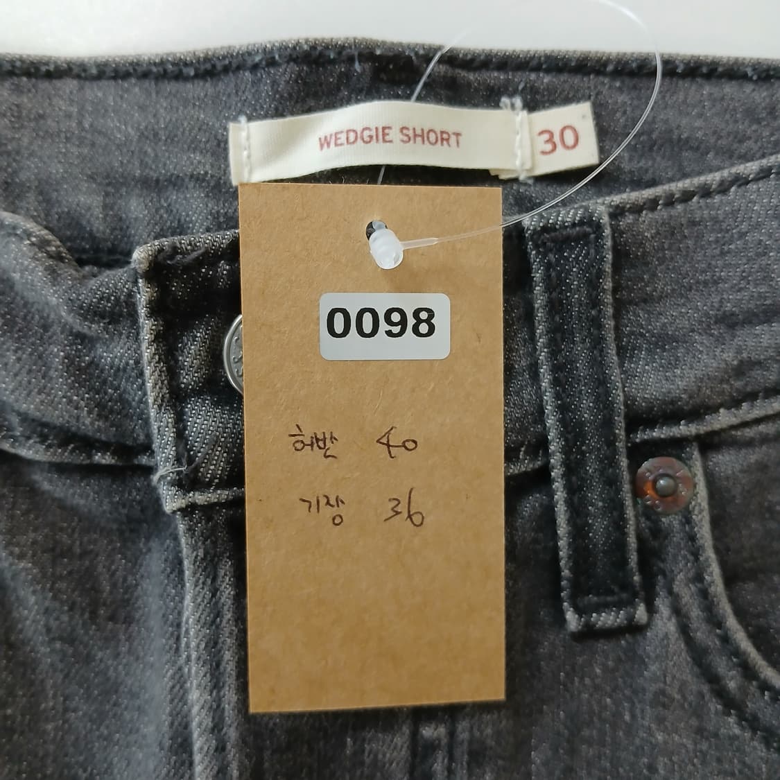 리바이스 블랙 데님 반바지 상품이미지9