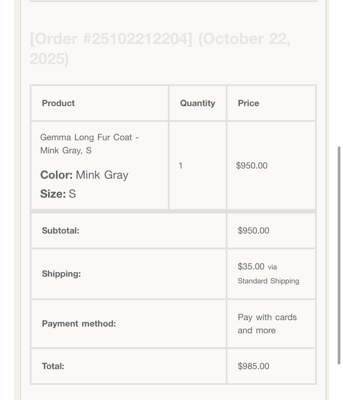 Fancì club Gemma long fur coat GREY S 상품이미지6