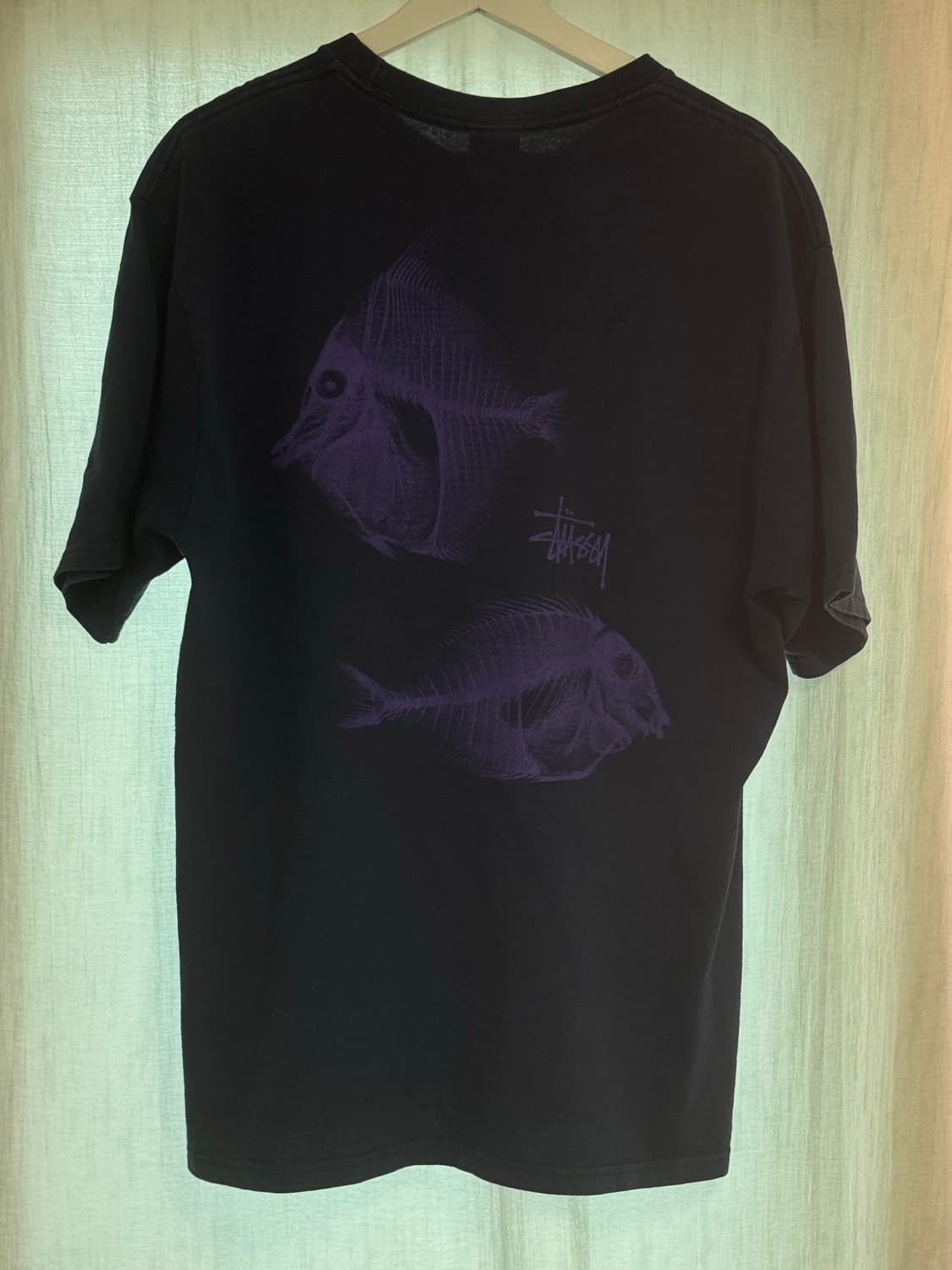 스투시 엑스레이 피쉬 반팔 티셔츠 25SS 네이비 L size 상품이미지2
