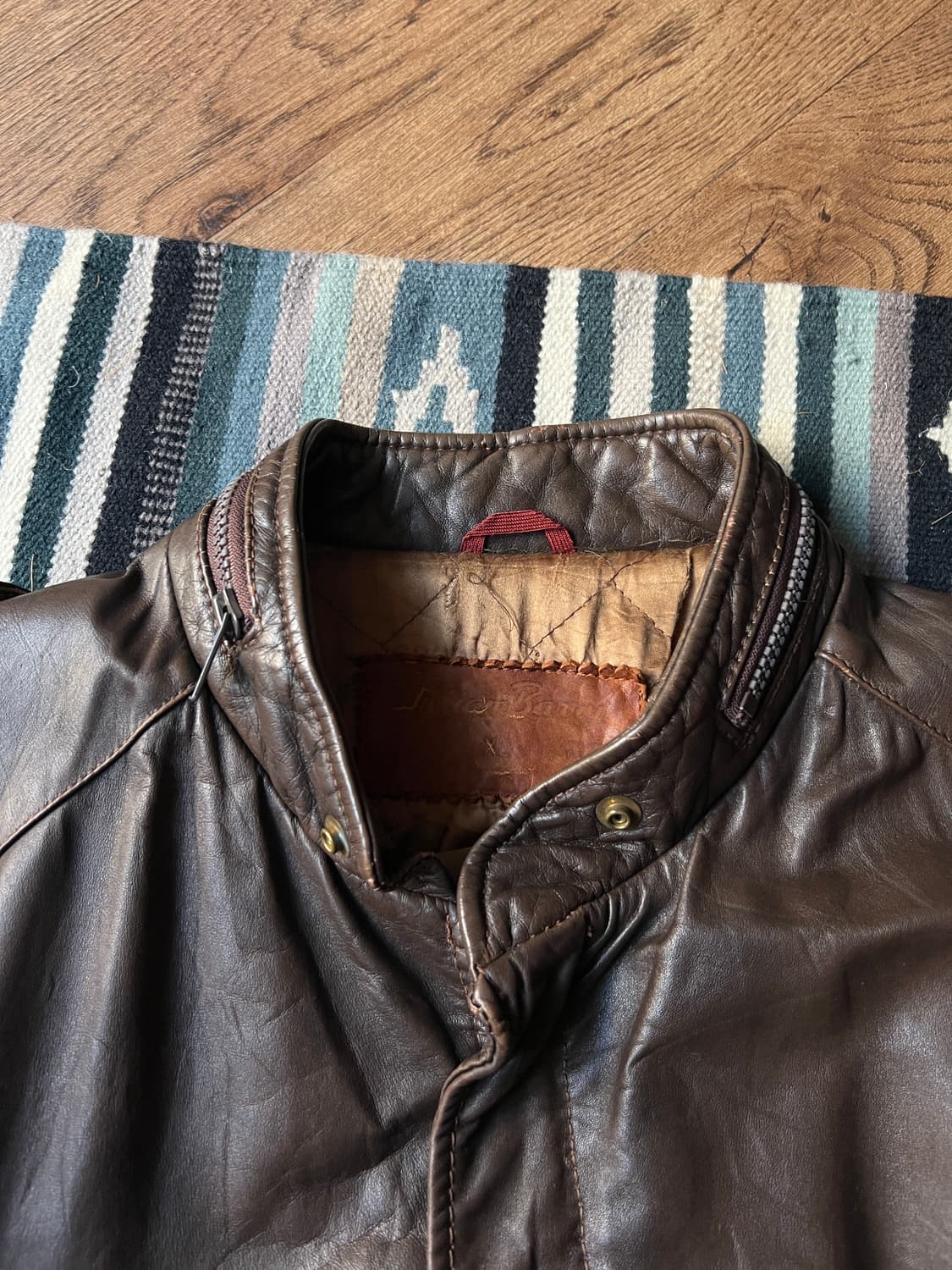 [XL]90's Made in USA 리얼레더 플라이트 자켓 상품이미지2