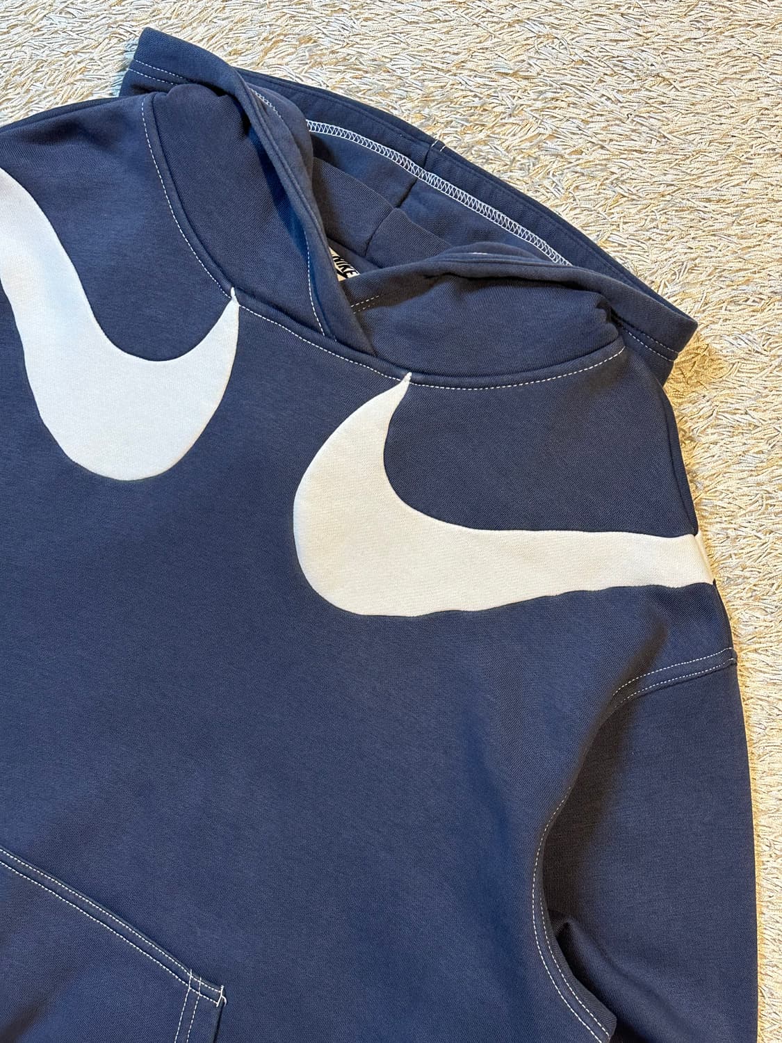 나이키 신형 더블 빅스우시 후드티 블루 상품이미지2