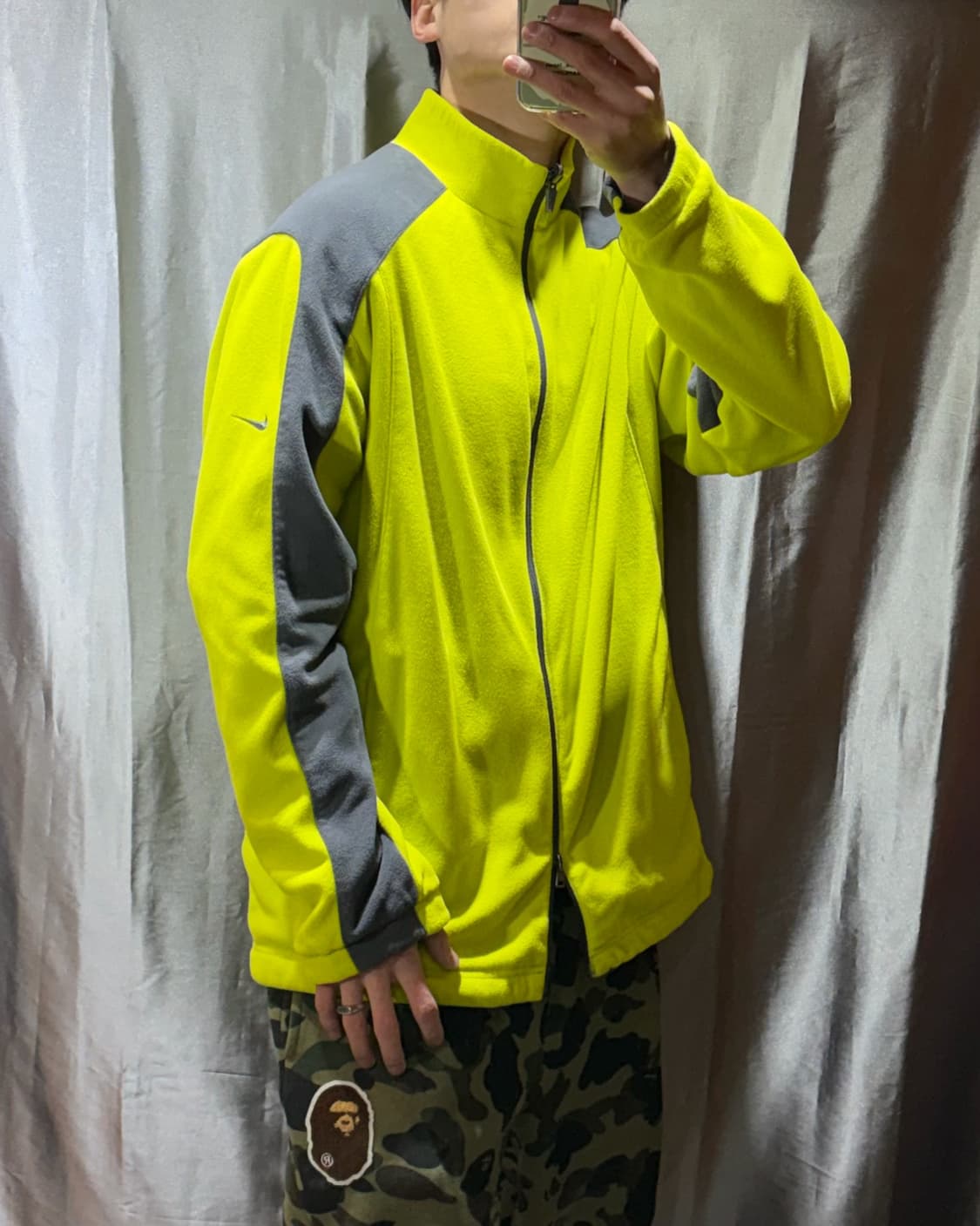 XXL 나이키 스우시 리버시블 네온 플리스 자켓 상품이미지1