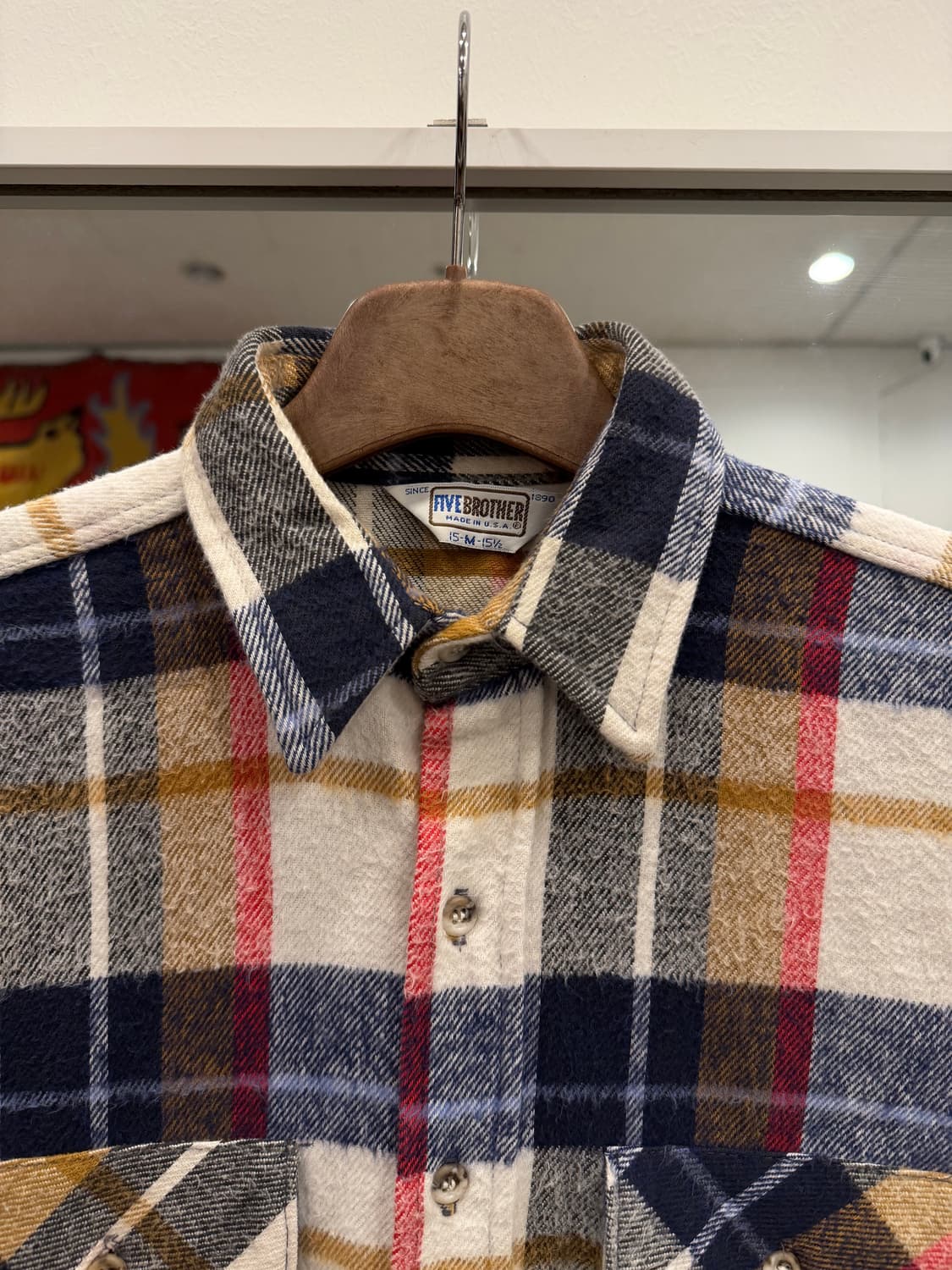 80s Five Brother 파이브 브라더 플란넬 체크 셔츠 (USA) 상품이미지2