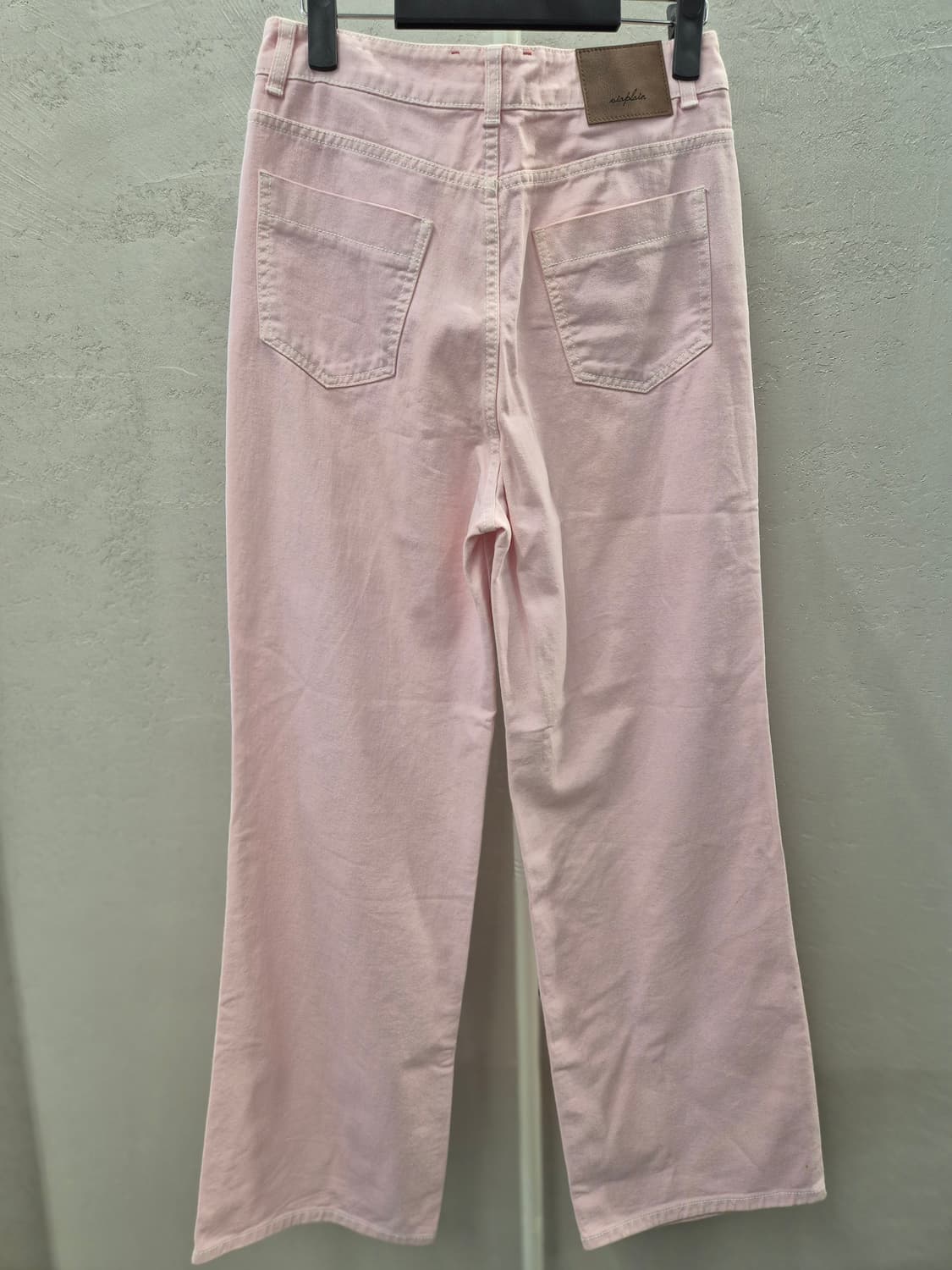 비아플레인 핑크 와이드 데님 팬츠 m 상품이미지3