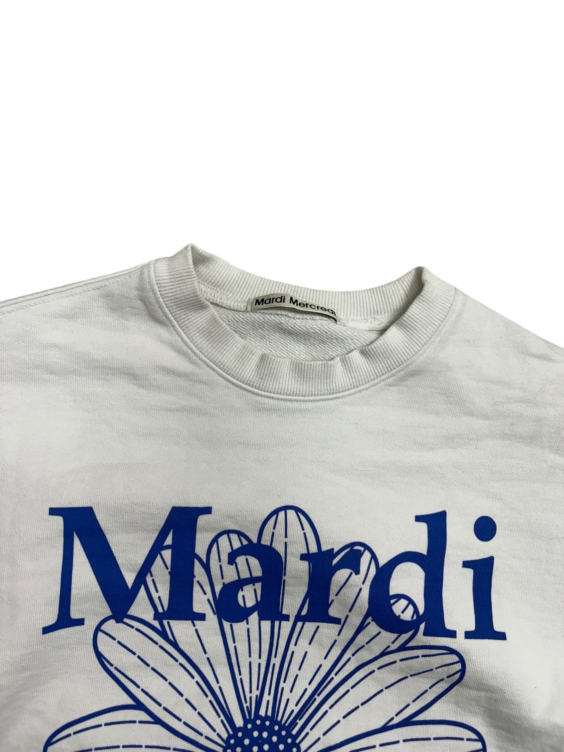 마르디 메크르디 플라워 맨투맨 화이트 상품이미지5