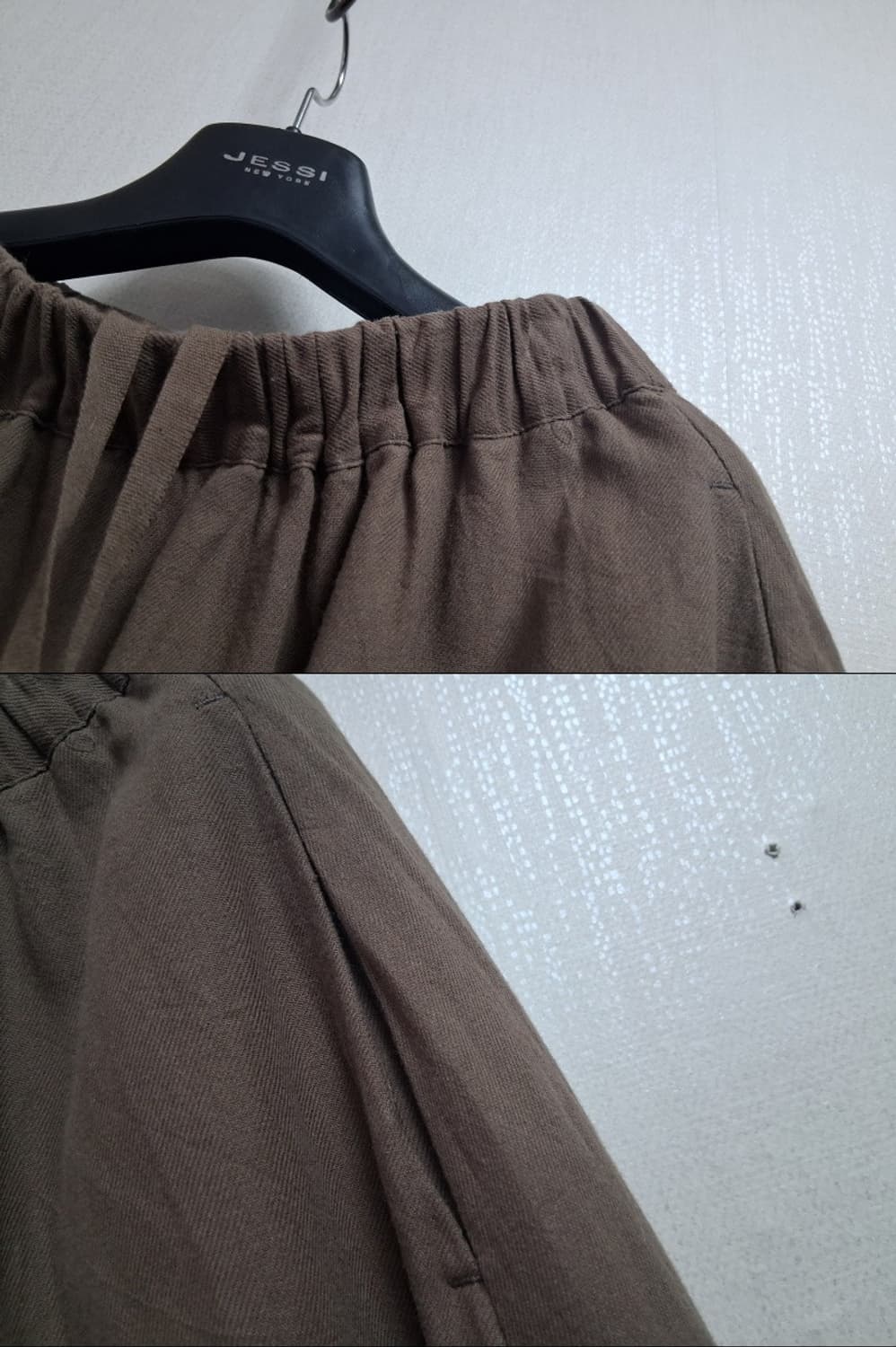 일본빈티지 사만사모스2 브라운톤 카키 내츄럴면자수 롱스커트 면100 34 상품이미지3