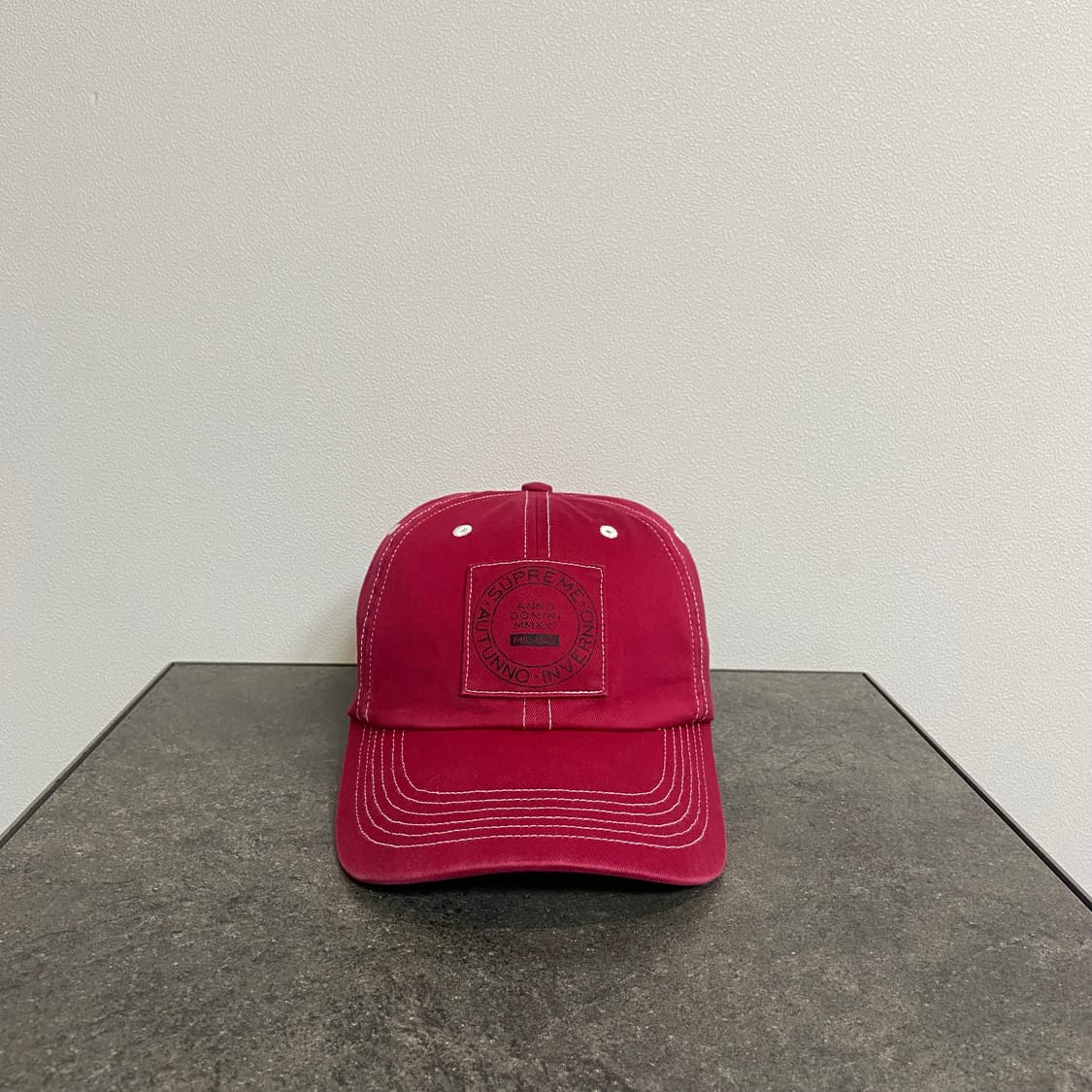 (OS) 슈프림 6패널 볼캡 모자 밀라노 워시드 레드 상품이미지1